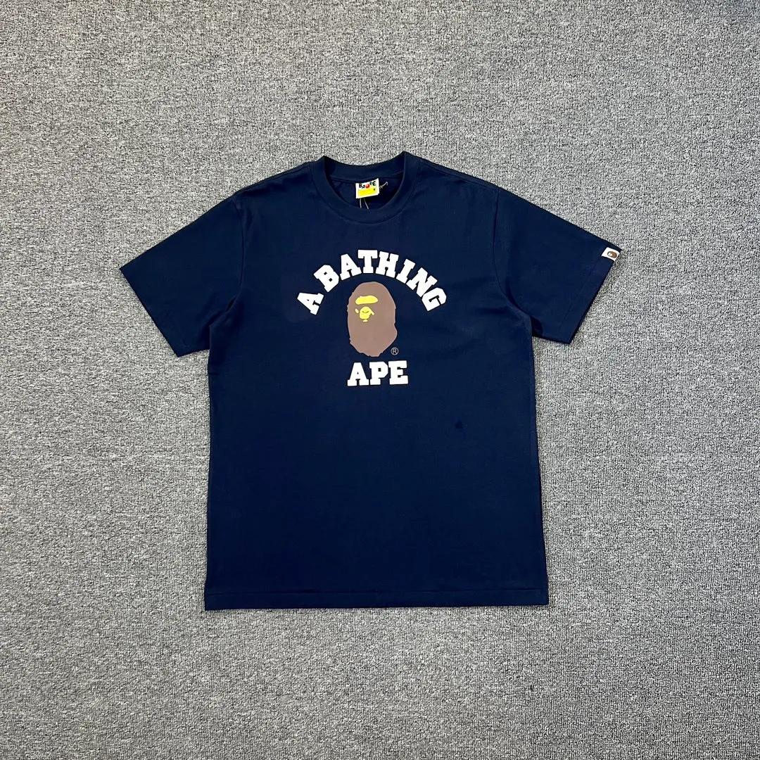 💰140 BAPE ape-man’s small head classic reappearance 270g heavy linen cotton fabric ZP version Couple model: S-XXL [Black White Navy Rice Apricot]