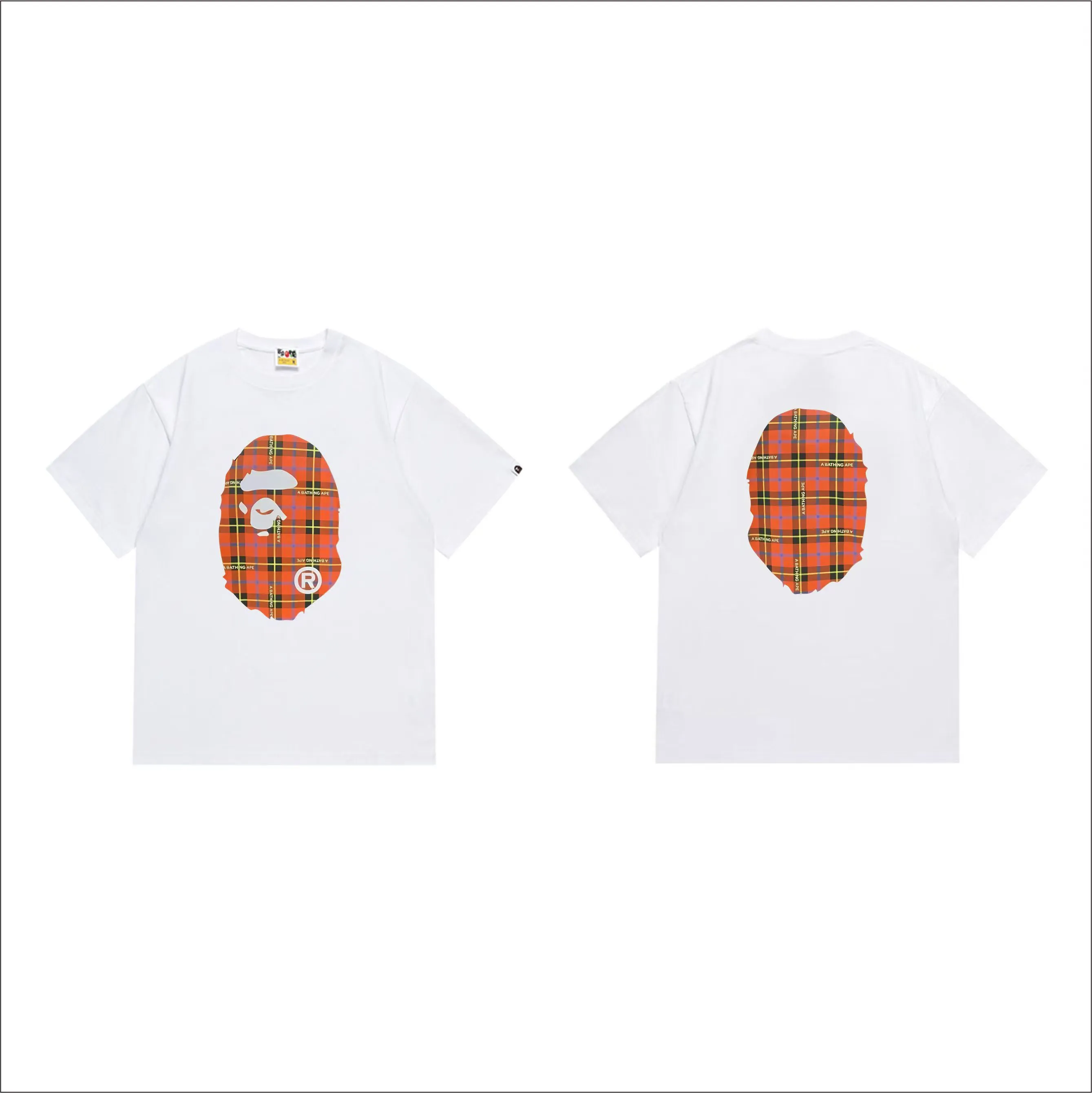 SC291#p110💰 (top version) BAPE is made of 260 grams of high-quality high-weave pure cotton fabric, double yarn combed, soft and non-pilling, imported environmentally friendly printing glue, bright and three-dimensional patterns, quality 💥Same style for men and women, the upper body is trendy Color: Black White Size: S M L XL XXL