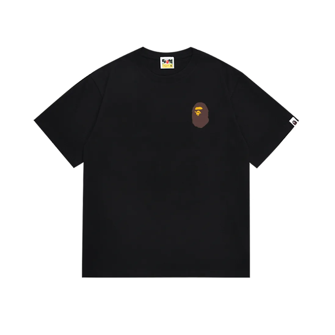 P110 SC033# (top version) BAPE back badge classic pattern collection double-sided printed short-sleeved T-shirt Made of 260 grams of high-quality high-weave pure cotton fabric, double yarn combed, soft texture and no pilling Imported environmentally friendly printing glue The pattern is bright and three-dimensional Quality 💥Same style for men and women The upper body is trendy Color: Black White Size: S M L XL XXL