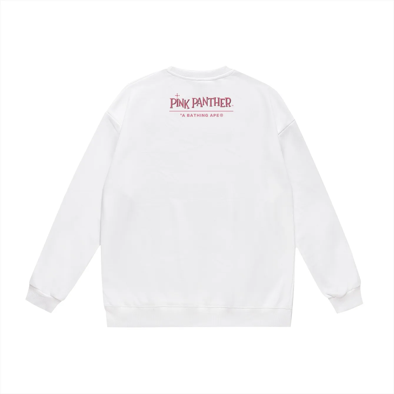 P150 model number SC481# terry 75 plus velvet 80 (top version) BAPE KIDS co-branded pink panther ape head print round neck sweatshirt. Made of 350g large terry (drop shoulder large version) fabric, soft texture and no pilling. Imported environmentally friendly printing glue. Bright and three-dimensional pattern. Quality 💥Same style for men and women. The upper body is trendy. Color: black white gray Size: S M L XL XXL