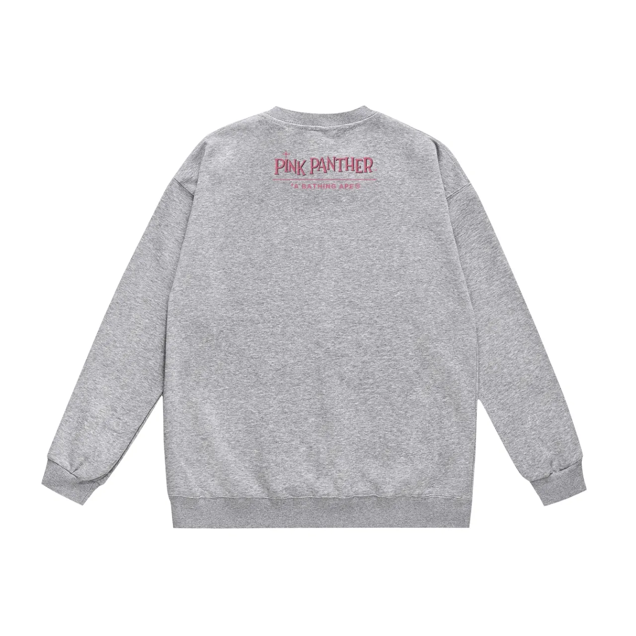P150 model number SC481# terry 75 plus velvet 80 (top version) BAPE KIDS co-branded pink panther ape head print round neck sweatshirt. Made of 350g large terry (drop shoulder large version) fabric, soft texture and no pilling. Imported environmentally friendly printing glue. Bright and three-dimensional pattern. Quality 💥Same style for men and women. The upper body is trendy. Color: black white gray Size: S M L XL XXL