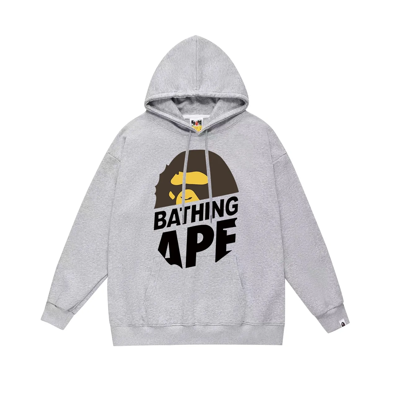 Model No. SC654#terry p160 plus velvet p180💰 (top version) BAPE ape head letter printed hooded sweatshirt. Made of 380g large terry 430g silver fox velvet (drop shoulder large version) fabric. The texture is soft and non-pilling. Imported environmentally friendly printing glue. The pattern is bright and three-dimensional. Quality💥Same style for men and women. The upper body is trendy. Color: black white gray Size: S M L XL XXL