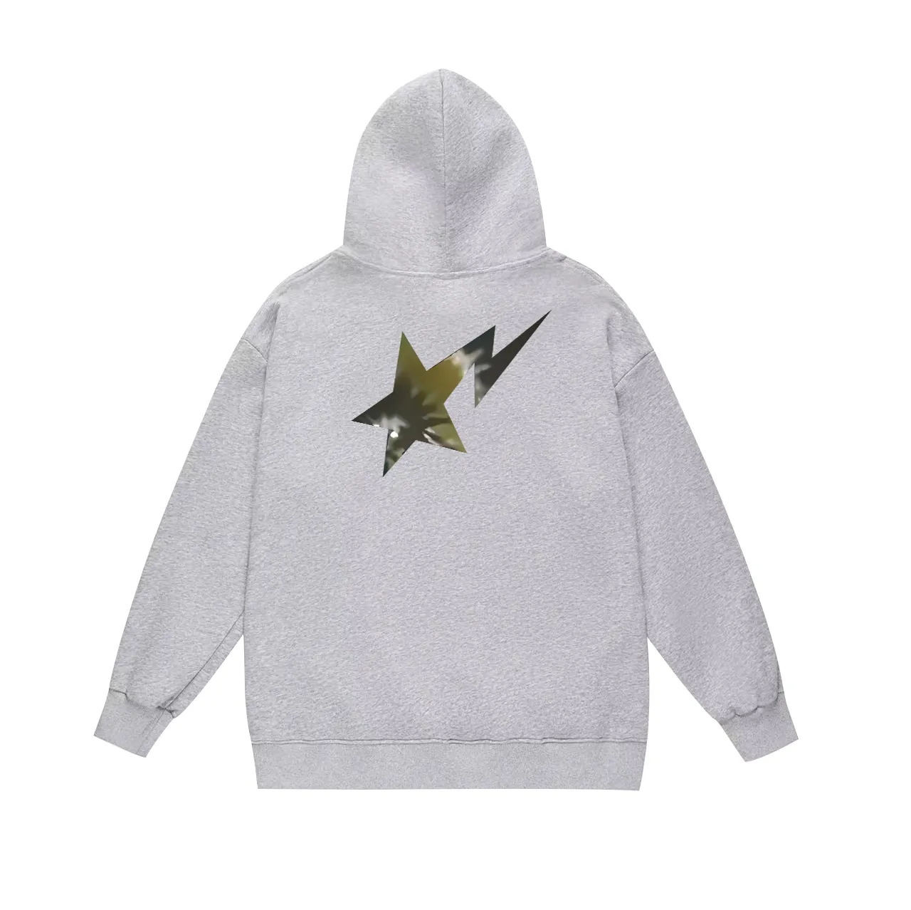 Style No. SC714# terry p160 plus velvet 180💰 (top version) BAPE autumn and winter tie-dyed letter star printed hooded sweatshirt. Made of 380 grams of large terry (drop shoulder large version) fabric. The texture is soft and non-pilling. Imported environmentally friendly printing glue. The pattern is bright and three-dimensional. Quality💥Same style for men and women. The upper body is trendy. Color: black white gray Size: S M L XL XXL