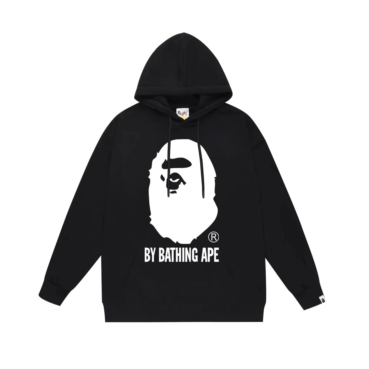 P160 model number SC764# terry 80 plus velvet 90 (top version) BAPE classic ape head letter printed hooded sweatshirt. Made of 380 grams of large terry (drop shoulder large version) fabric. The texture is soft and non-pilling. Imported environmentally friendly printing glue. The pattern is bright and three-dimensional. Quality 💥Same style for men and women. The upper body is trendy. Color: black white gray Size: S M L XL XXL
