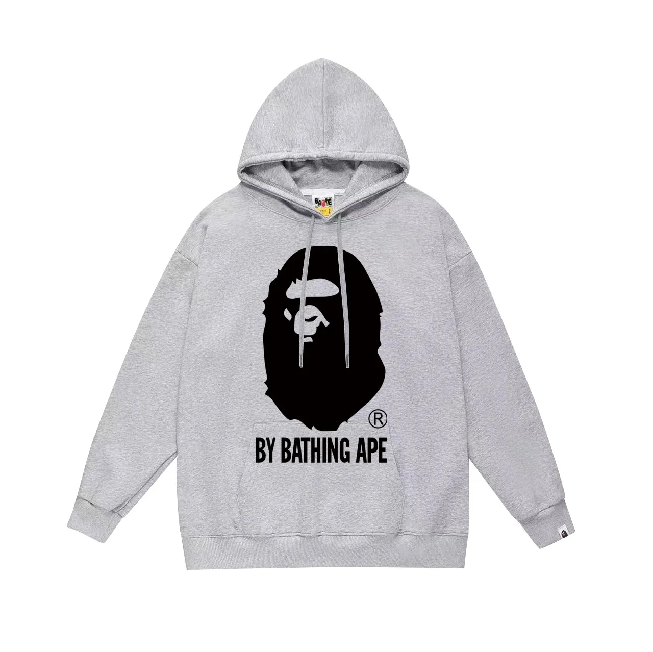 P160 model number SC764# terry 80 plus velvet 90 (top version) BAPE classic ape head letter printed hooded sweatshirt. Made of 380 grams of large terry (drop shoulder large version) fabric. The texture is soft and non-pilling. Imported environmentally friendly printing glue. The pattern is bright and three-dimensional. Quality 💥Same style for men and women. The upper body is trendy. Color: black white gray Size: S M L XL XXL