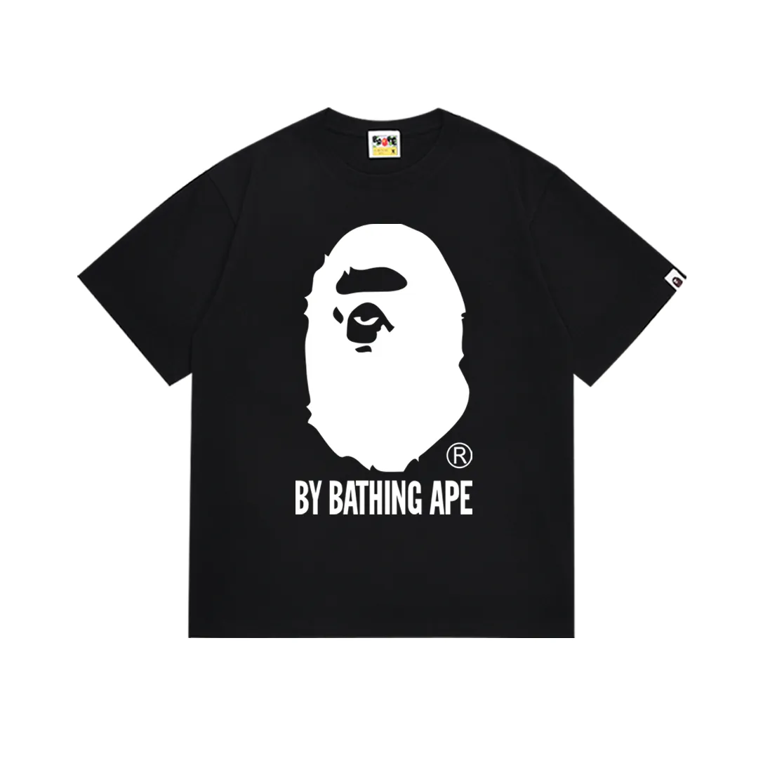SC164#p110💰 (Top version) BAPE classic ape head letter printed short-sleeved T-shirt Made of 260 grams of high-quality high-weave pure cotton fabric, double yarn combed, soft texture and no pilling Imported environmentally friendly printing glue, bright and three-dimensional pattern, quality 💥Same style for men and women, the upper body is fashionable Color: black white Size: S M L XL XXL