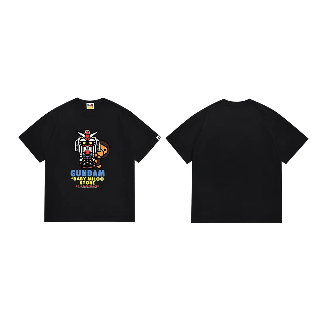 SC189#p110💰 (Top version) BAPE robot monkey cartoon animation pattern printed T-shirt Made of 260 grams of high-quality high-weave pure cotton fabric, double yarn combed, soft texture and no pilling Imported environmentally friendly printing glue, bright and three-dimensional pattern, quality 💥Same style for men and women, the upper body is fashionable Color: black white Size: S M L XL XXL