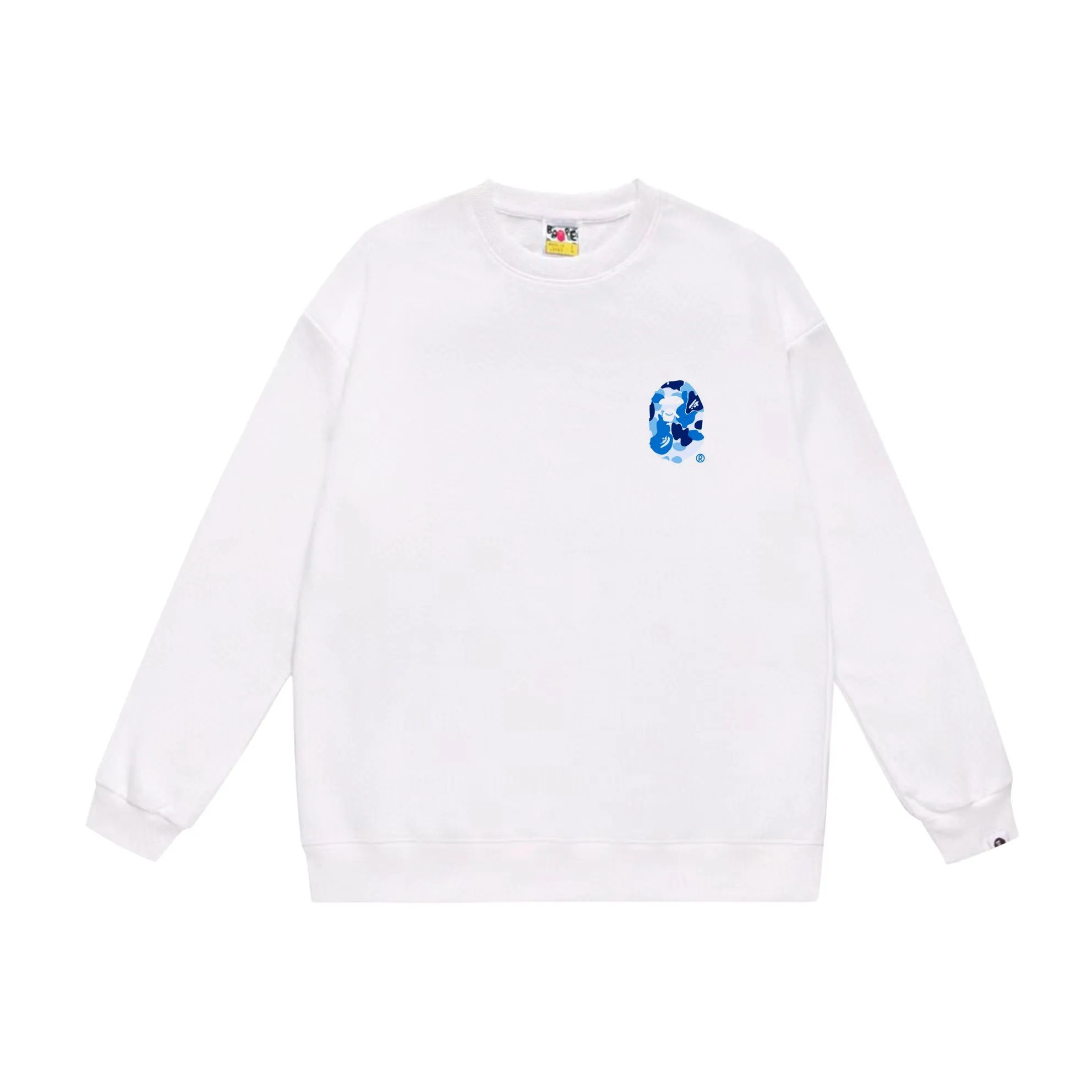 P150 model number SC511# terry 75 plus velvet 80 (top version) BAPE×STUSSY co-branded Stussy letter round neck sweatshirt Made of 350g large terry (drop shoulder large version) fabric, soft and non-pilling, imported environmentally friendly printing glue, bright and three-dimensional pattern, quality 💥Same style for men and women, the upper body is fashionable Color: black white gray Size: S M L XL XXL