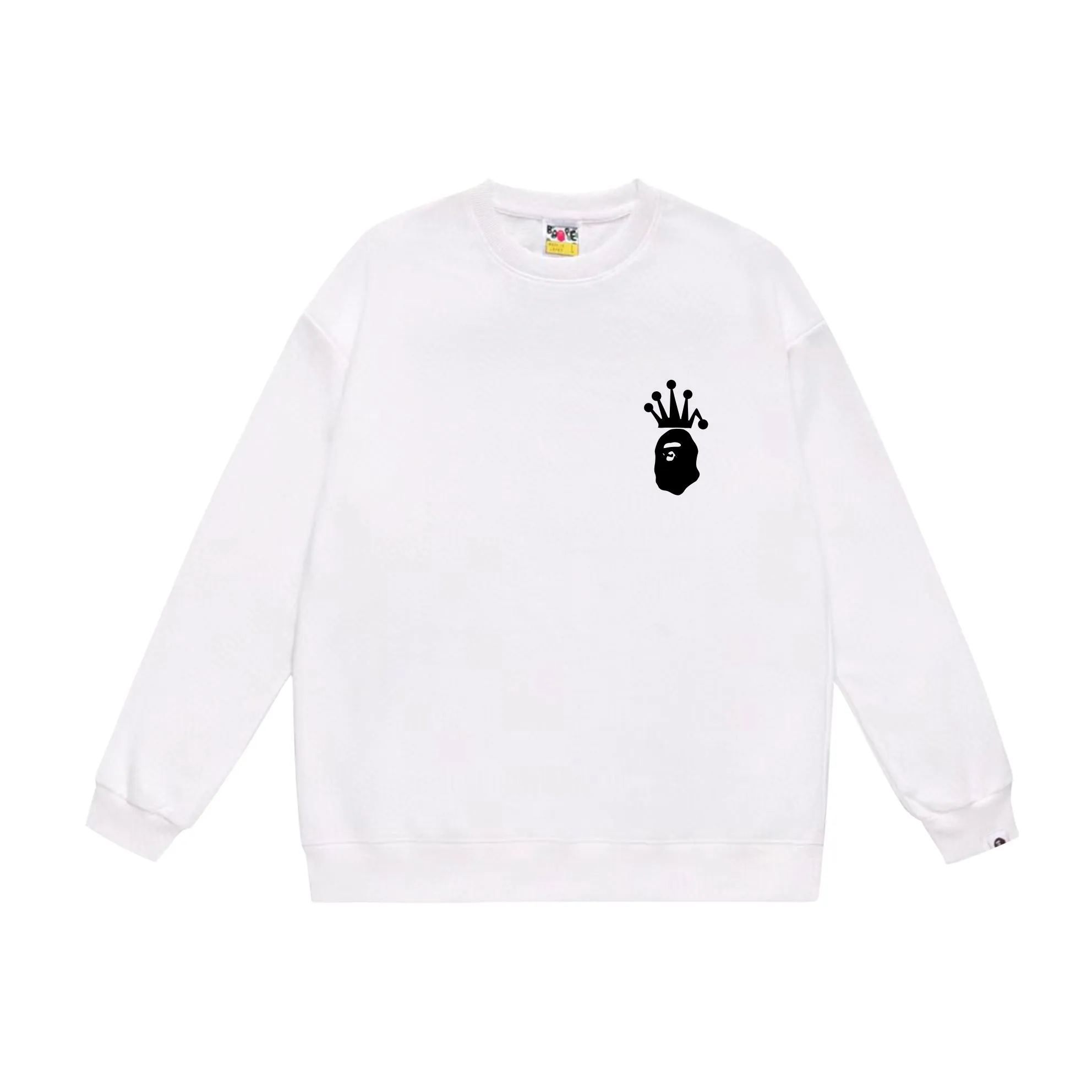 P150 model number SC508# terry 75 plus velvet 80 (top version) BAPE×STUSSY co-branded Stussy letter round neck sweatshirt Made of 350g large terry (drop shoulder large version) fabric, soft and non-pilling texture, imported environmentally friendly printing glue, bright and three-dimensional pattern, quality 💥Same style for men and women. The upper body is trendy. Color: black and red, white and red, gray and red, black and yellow, white and yellow, gray and yellow, black and white, white and black, gray and black. Size: S M L XL XXL