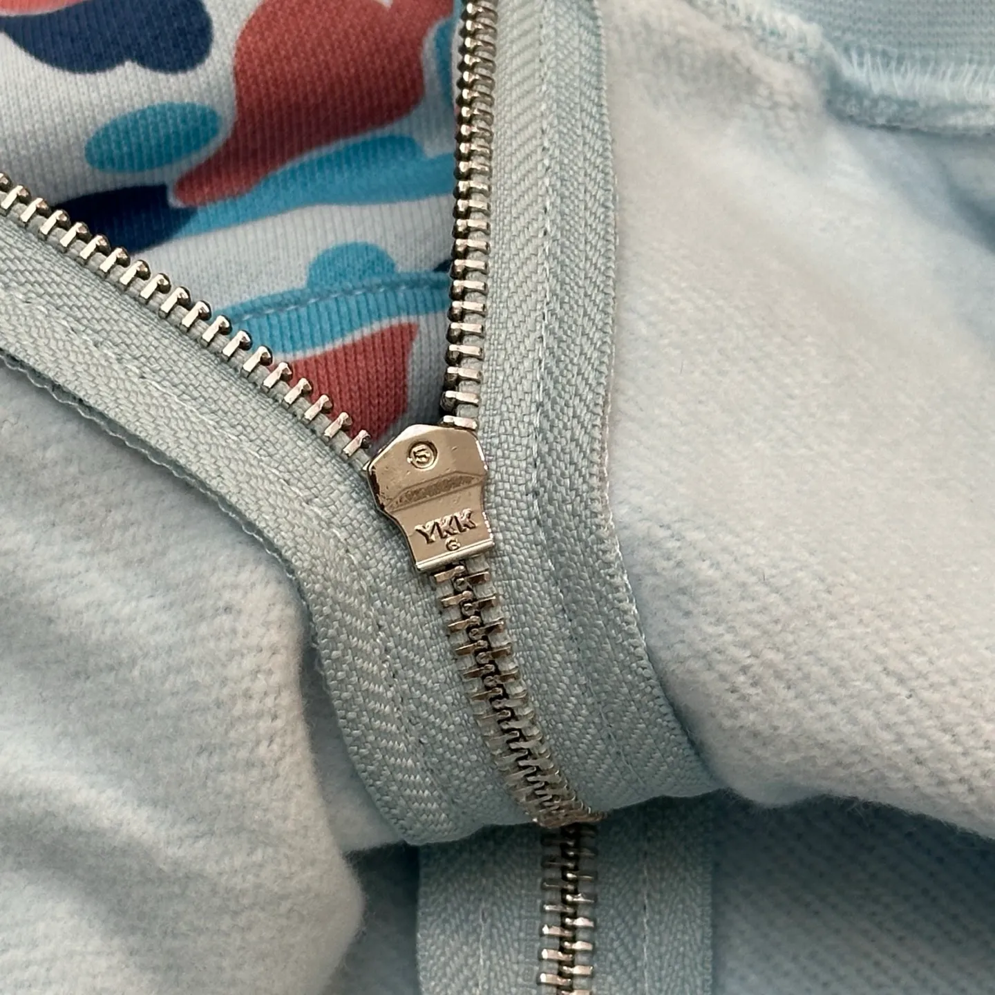 💰420 A BATHING APE BAPE STORE® PACK Series Hangzhou City Limited Shark Splicing Zipper Hooded Sweatshirt Heavy Industry Double Zipper Customized Fabric High Quality Couple Style: S—XXL [Camouflage Light Blue]