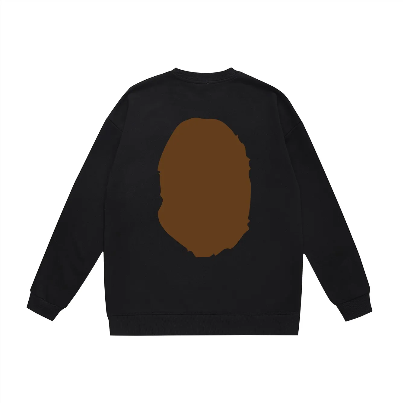 P150 model number SC475# terry 75 plus velvet 80 (top version) BAPE classic front and rear big ape head round neck sweatshirt. Made of 350g large terry (drop shoulder large version) fabric. The texture is soft and non-pilling. Imported environmentally friendly printing glue. The pattern is bright and three-dimensional. Quality 💥Same style for men and women. The upper body is trendy. Color: black white gray Size: S M L XL XXL