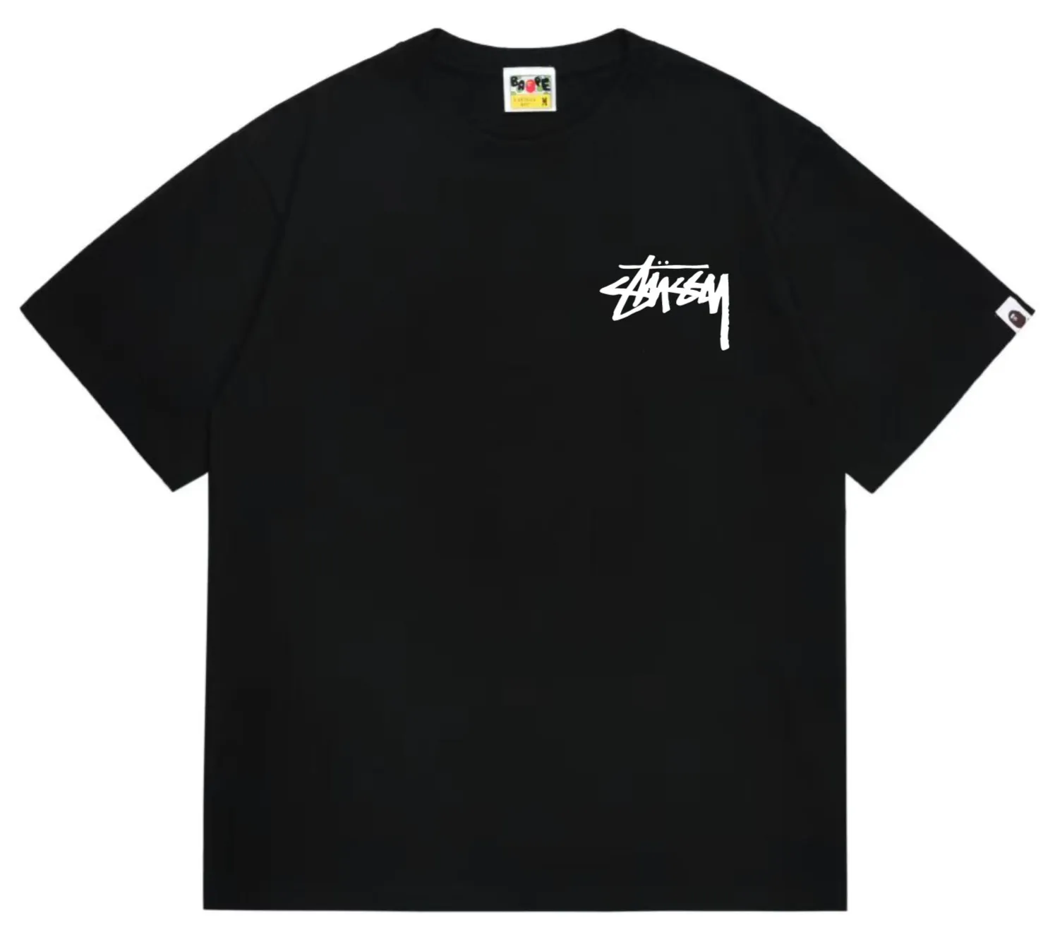 SC201#p110💰 (Top version) BAPE×Stussy co-branded Stussy letter ape print T-shirt Made of 260 grams of high-quality high-weave pure cotton fabric, double yarn combed, soft and non-pilling, imported environmentally friendly printing glue, bright and three-dimensional pattern, quality 💥Same style for men and women, the upper body is fashionable Color: black and white, gray and white, pink and white, red and white, white and black, gray and black, pink and black, red and black Size: S M L XL XXL