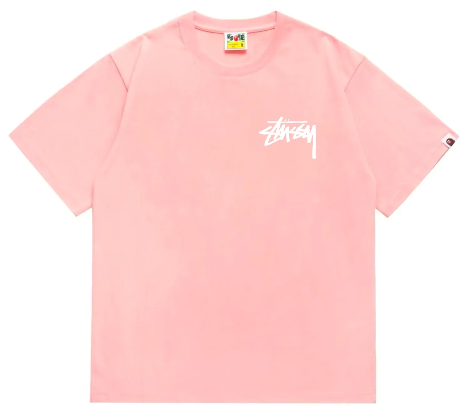 SC201#p110💰 (Top version) BAPE×Stussy co-branded Stussy letter ape print T-shirt Made of 260 grams of high-quality high-weave pure cotton fabric, double yarn combed, soft and non-pilling, imported environmentally friendly printing glue, bright and three-dimensional pattern, quality 💥Same style for men and women, the upper body is fashionable Color: black and white, gray and white, pink and white, red and white, white and black, gray and black, pink and black, red and black Size: S M L XL XXL