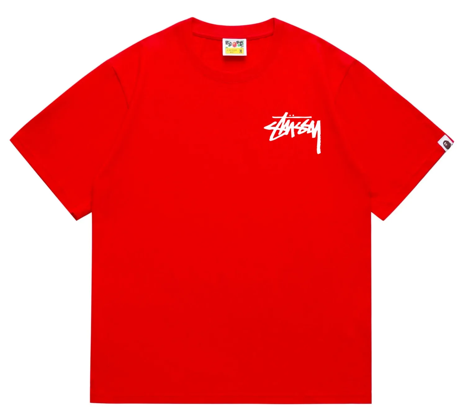 SC201#p110💰 (Top version) BAPE×Stussy co-branded Stussy letter ape print T-shirt Made of 260 grams of high-quality high-weave pure cotton fabric, double yarn combed, soft and non-pilling, imported environmentally friendly printing glue, bright and three-dimensional pattern, quality 💥Same style for men and women, the upper body is fashionable Color: black and white, gray and white, pink and white, red and white, white and black, gray and black, pink and black, red and black Size: S M L XL XXL