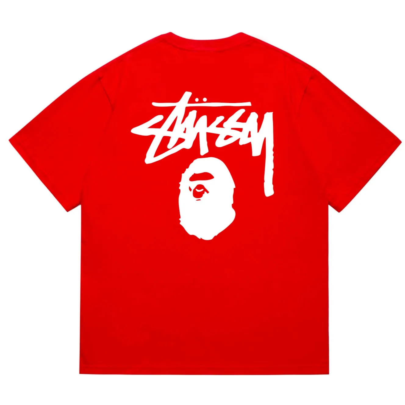 SC201#p110💰 (Top version) BAPE×Stussy co-branded Stussy letter ape print T-shirt Made of 260 grams of high-quality high-weave pure cotton fabric, double yarn combed, soft and non-pilling, imported environmentally friendly printing glue, bright and three-dimensional pattern, quality 💥Same style for men and women, the upper body is fashionable Color: black and white, gray and white, pink and white, red and white, white and black, gray and black, pink and black, red and black Size: S M L XL XXL