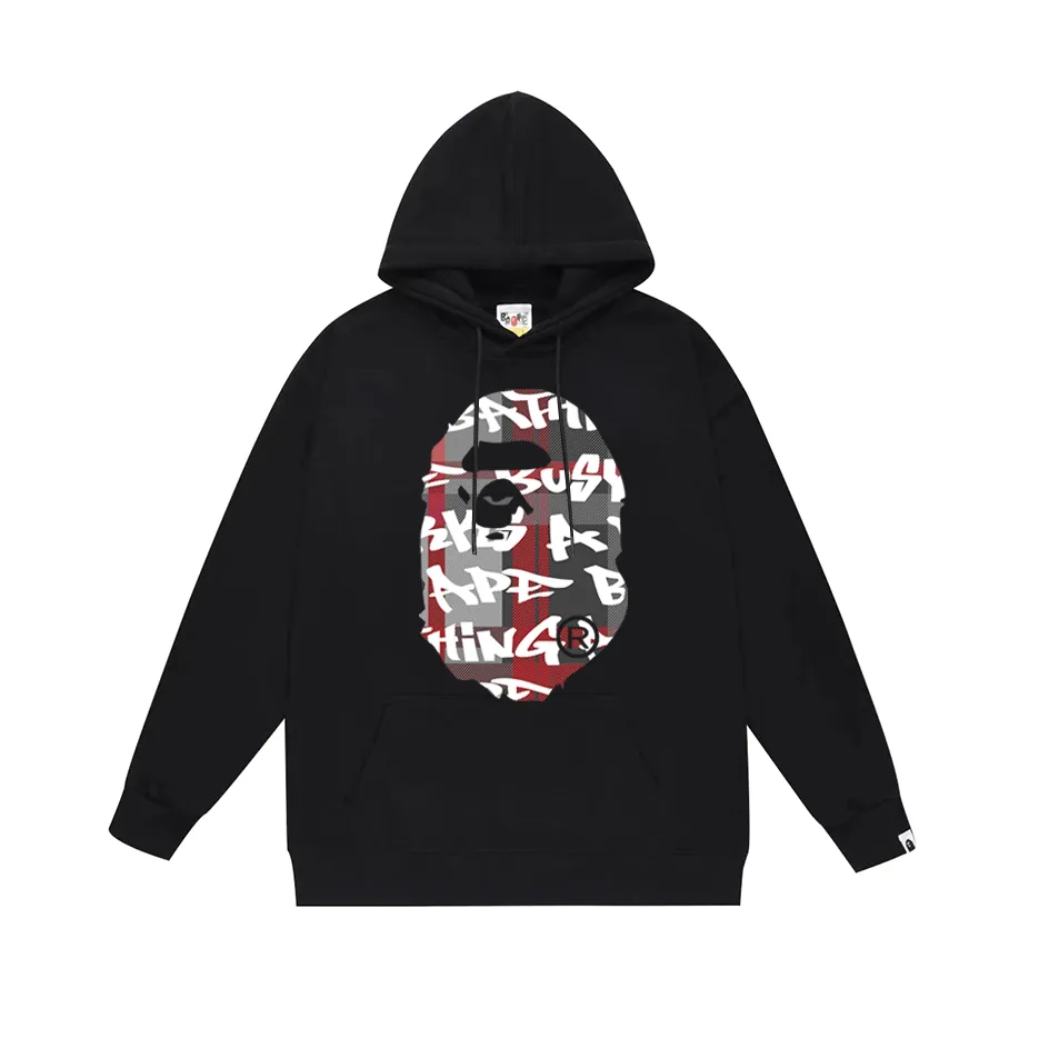 P190 model number SC602# terry 85 plus velvet 95 (top version) BAPE Ape Army letter print hooded sweatshirt Made of 380g large terry (drop shoulder large version) fabric, soft and non-pilling, imported environmentally friendly printing glue, bright and three-dimensional pattern, quality 💥Same style for men and women, the upper body is fashionable Color: black and blue, white and blue, gray and blue, black and red, white and red, gray and red Size: S M L XL XXL
