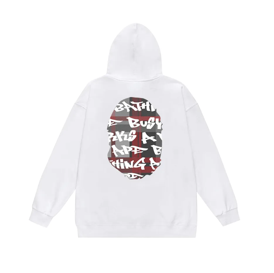 P190 model number SC602# terry 85 plus velvet 95 (top version) BAPE Ape Army letter print hooded sweatshirt Made of 380g large terry (drop shoulder large version) fabric, soft and non-pilling, imported environmentally friendly printing glue, bright and three-dimensional pattern, quality 💥Same style for men and women, the upper body is fashionable Color: black and blue, white and blue, gray and blue, black and red, white and red, gray and red Size: S M L XL XXL