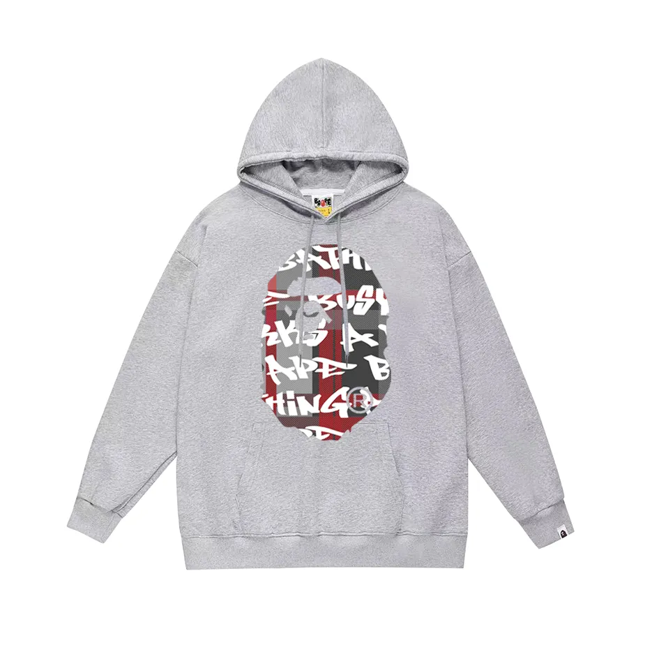 P190 model number SC602# terry 85 plus velvet 95 (top version) BAPE Ape Army letter print hooded sweatshirt Made of 380g large terry (drop shoulder large version) fabric, soft and non-pilling, imported environmentally friendly printing glue, bright and three-dimensional pattern, quality 💥Same style for men and women, the upper body is fashionable Color: black and blue, white and blue, gray and blue, black and red, white and red, gray and red Size: S M L XL XXL