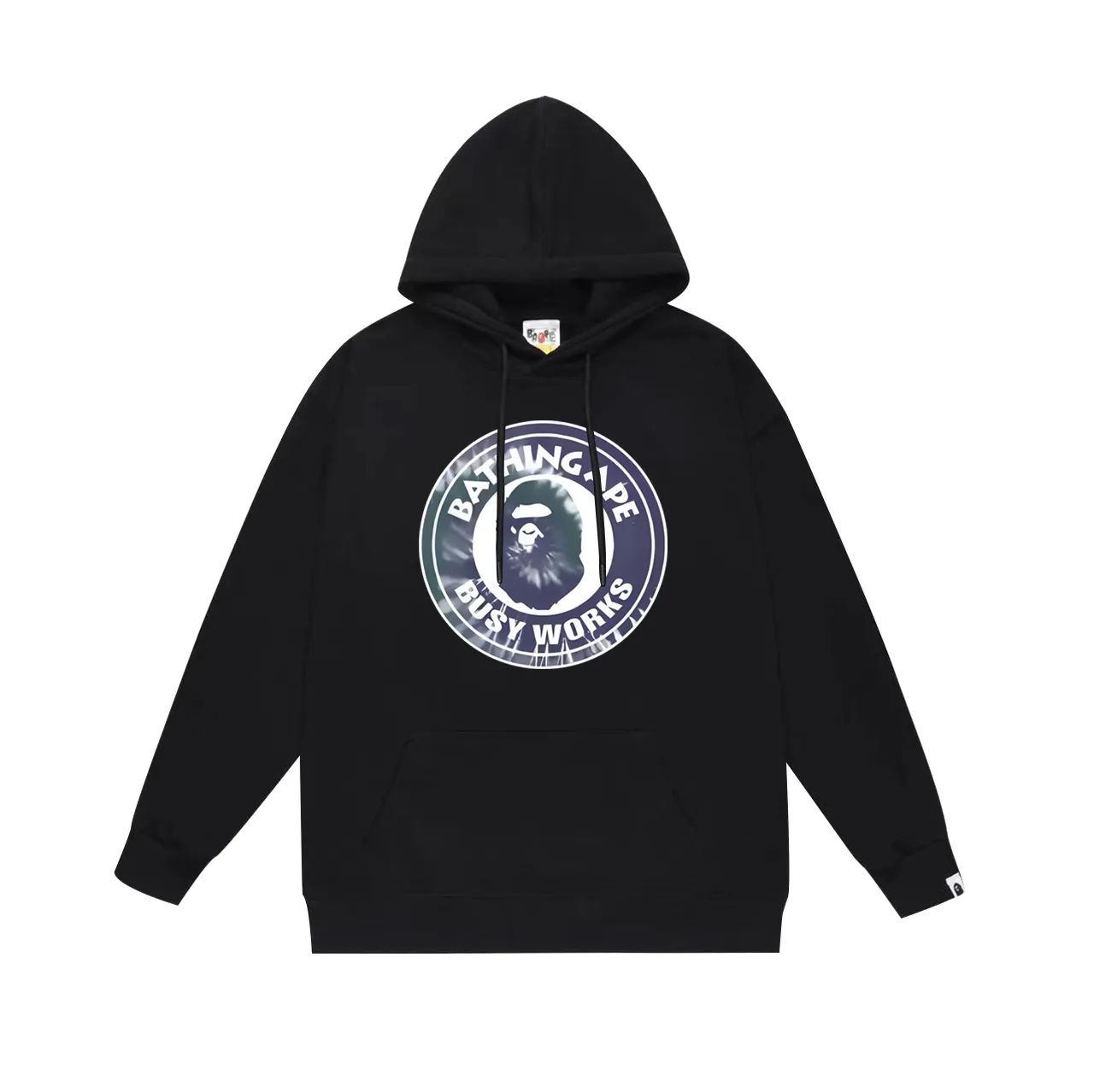 Model No. SC678# terry p160 plus velvet p180💰 (top version) BAPE tie-dye ape head letter medallion printed hooded sweatshirt. Made of 380g large terry 430g silver fox velvet (drop shoulder large version) fabric. The texture is soft and non-pilling. Imported environmentally friendly printing glue. The pattern is bright and three-dimensional. Quality💥Same style for men and women. The upper body is trendy. Color: black and blue, white blue, gray blue, black and yellow, white and yellow. Gray yellow Size: S M L XL XXL