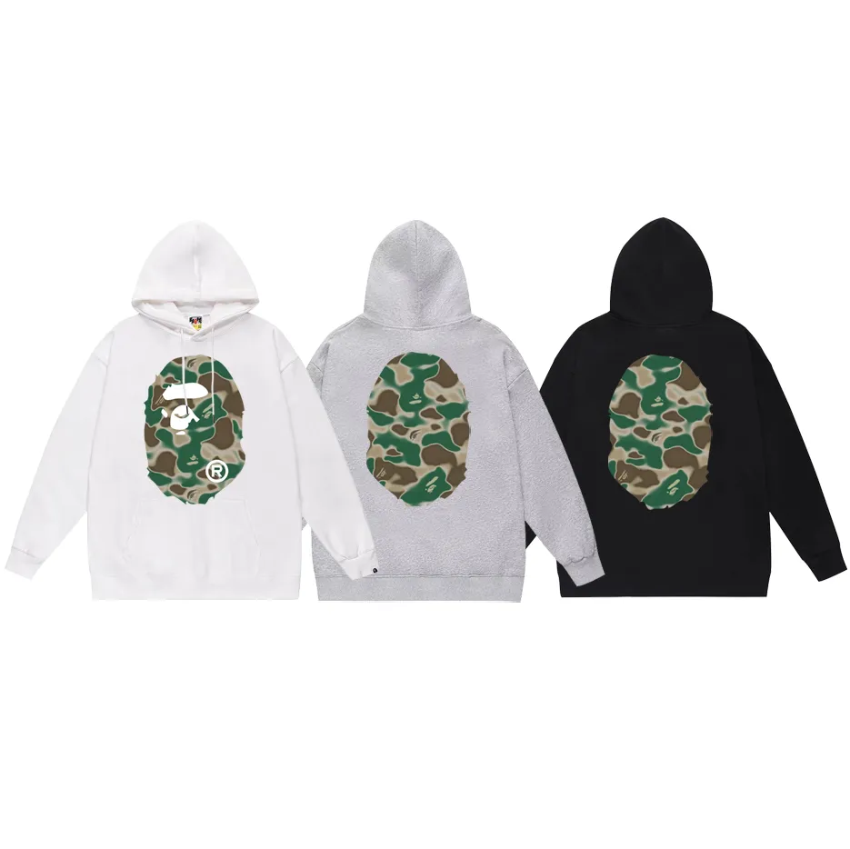 P160 model number SC774# terry 80 plus velvet 90 (top version) BAPE LIQUID CAMO BIG APE hooded sweatshirt Made of 380g large terry (drop shoulder large version) fabric, soft and non-pilling, imported environmentally friendly printing glue, bright and three-dimensional pattern, quality 💥Same style for men and women, the upper body is fashionable Color: black green white green gray green Size: S M L XL XXL