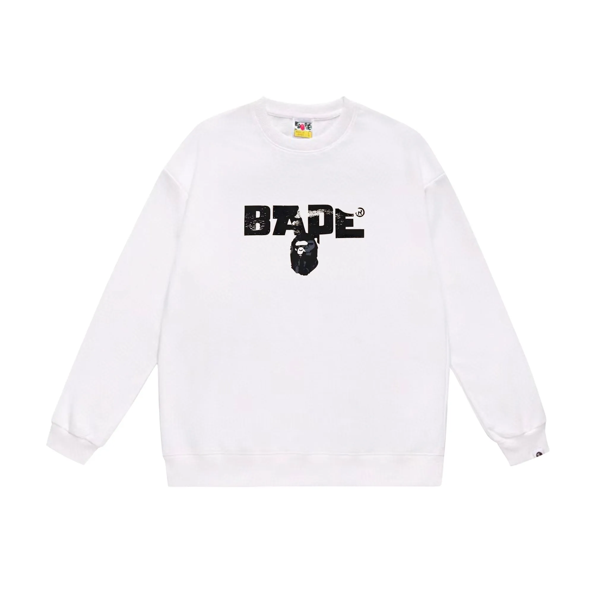 P170 model number SC569# terry 80 plus velvet 85 (top version) BAPE Ape Army letter printed round neck sweatshirt Made of 350g large terry (drop shoulder large version) fabric, soft and non-pilling, imported environmentally friendly printing glue, bright and three-dimensional pattern, quality 💥Same style for men and women, the upper body is fashionable Color: black white gray Size: S M L XL XXL