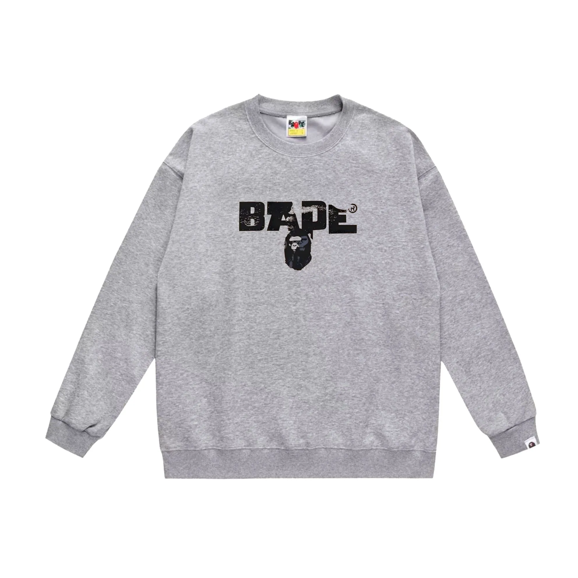 P170 model number SC569# terry 80 plus velvet 85 (top version) BAPE Ape Army letter printed round neck sweatshirt Made of 350g large terry (drop shoulder large version) fabric, soft and non-pilling, imported environmentally friendly printing glue, bright and three-dimensional pattern, quality 💥Same style for men and women, the upper body is fashionable Color: black white gray Size: S M L XL XXL