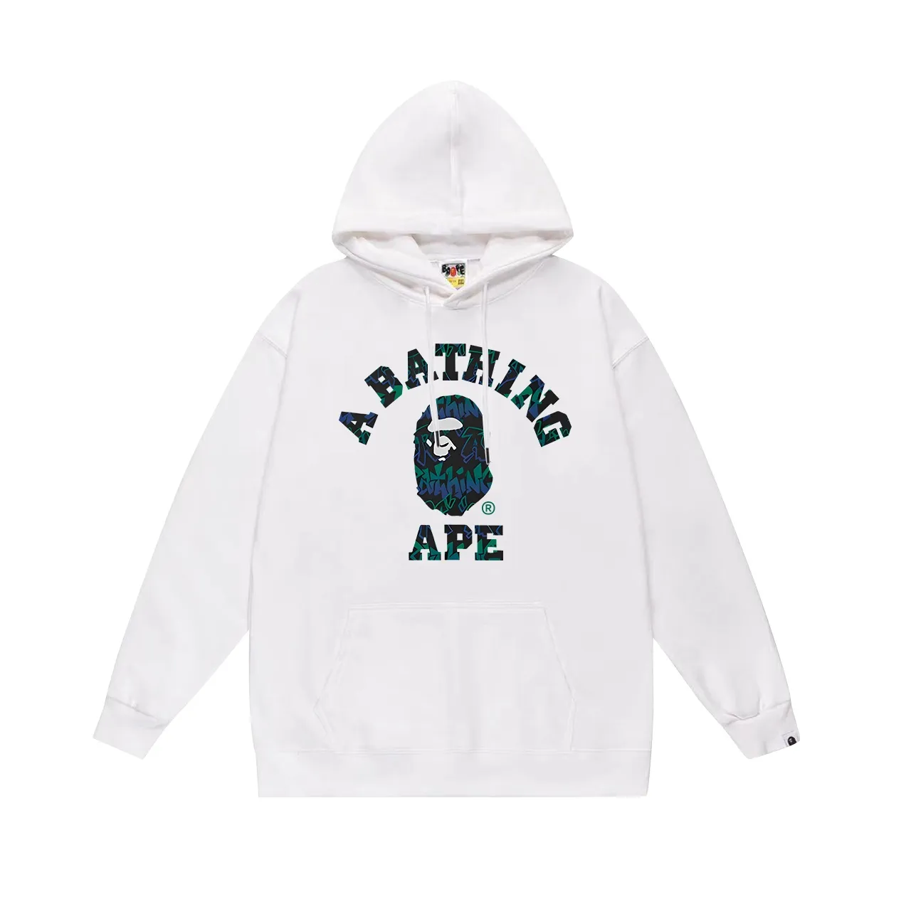 Model No. SC724# Terry p160 plus velvet 180💰 (top version) BAPE ape head letter printed hooded sweatshirt Made of 380g large terry (drop shoulder large version) fabric, soft and non-pilling, imported environmentally friendly printing glue, bright and three-dimensional pattern, quality 💥Same style for men and women. The upper body is trendy. Color: black white gray Size: S M L XL XXL
