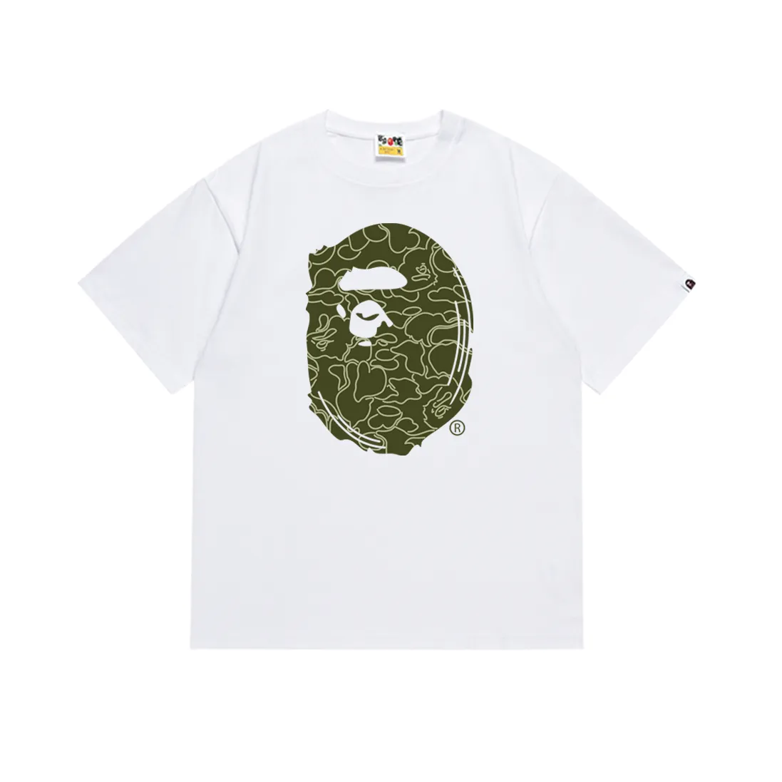 SC173#p110💰 (Top version) BAPE 30th anniversary limited camouflage short-sleeved T-shirt made of 260 grams of high-quality high-weave pure cotton fabric, double yarn combed, soft texture and no pilling Imported environmentally friendly printing glue, bright and three-dimensional pattern, quality 💥Same style for men and women, the upper body is fashionable Color: black white Size: S M L XL XXL