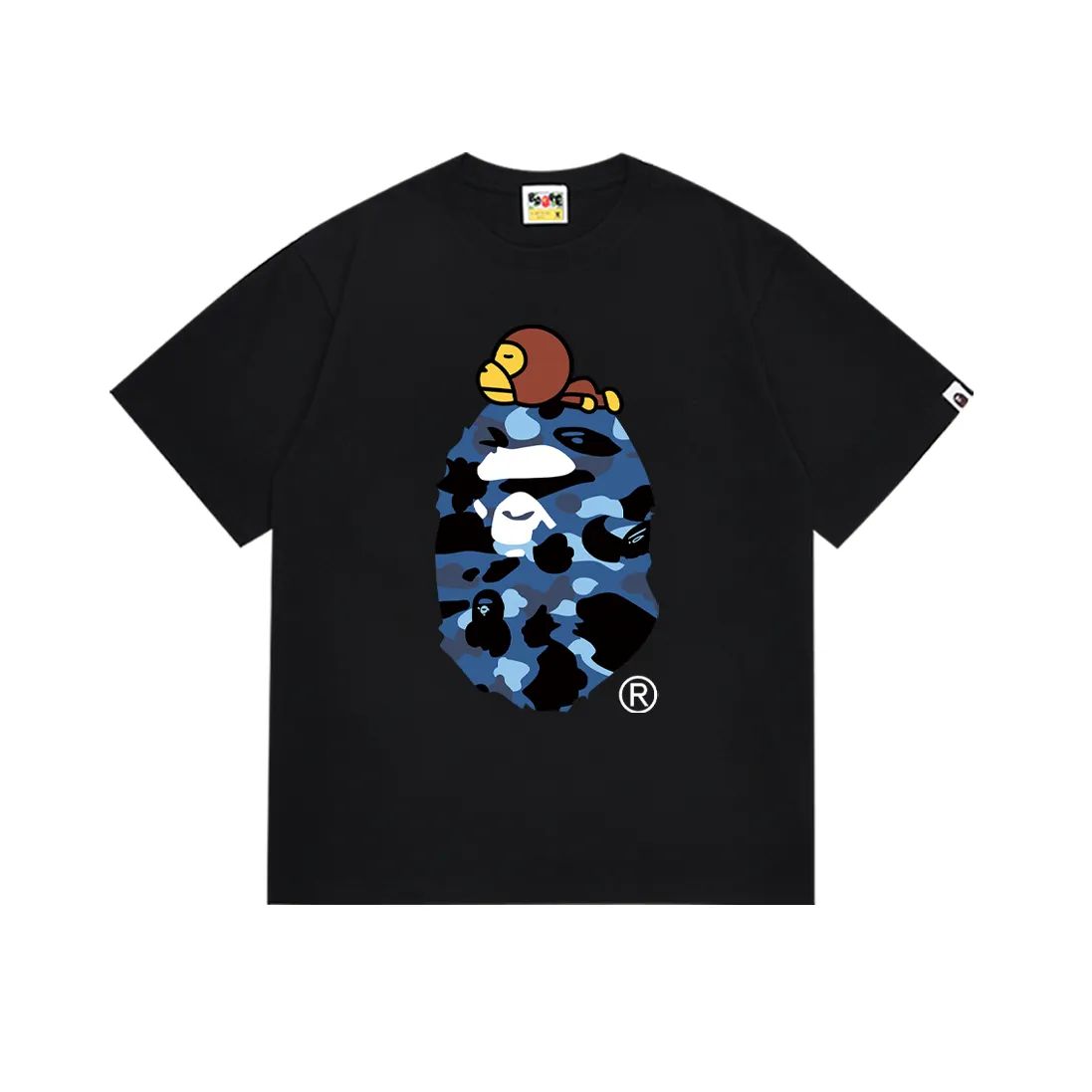 SC163#p110💰 (top version) BAPE Monkey-Ape combination printed short-sleeved T-shirt Made of 260 grams of high-quality high-weave pure cotton fabric, double yarn combed, soft texture and no pilling Imported environmentally friendly printing glue, bright and three-dimensional pattern, quality 💥unisex style, the upper body is fashionable Color: black red black blue black green black purple white red white blue white green white purple Size: S M L XL XXL