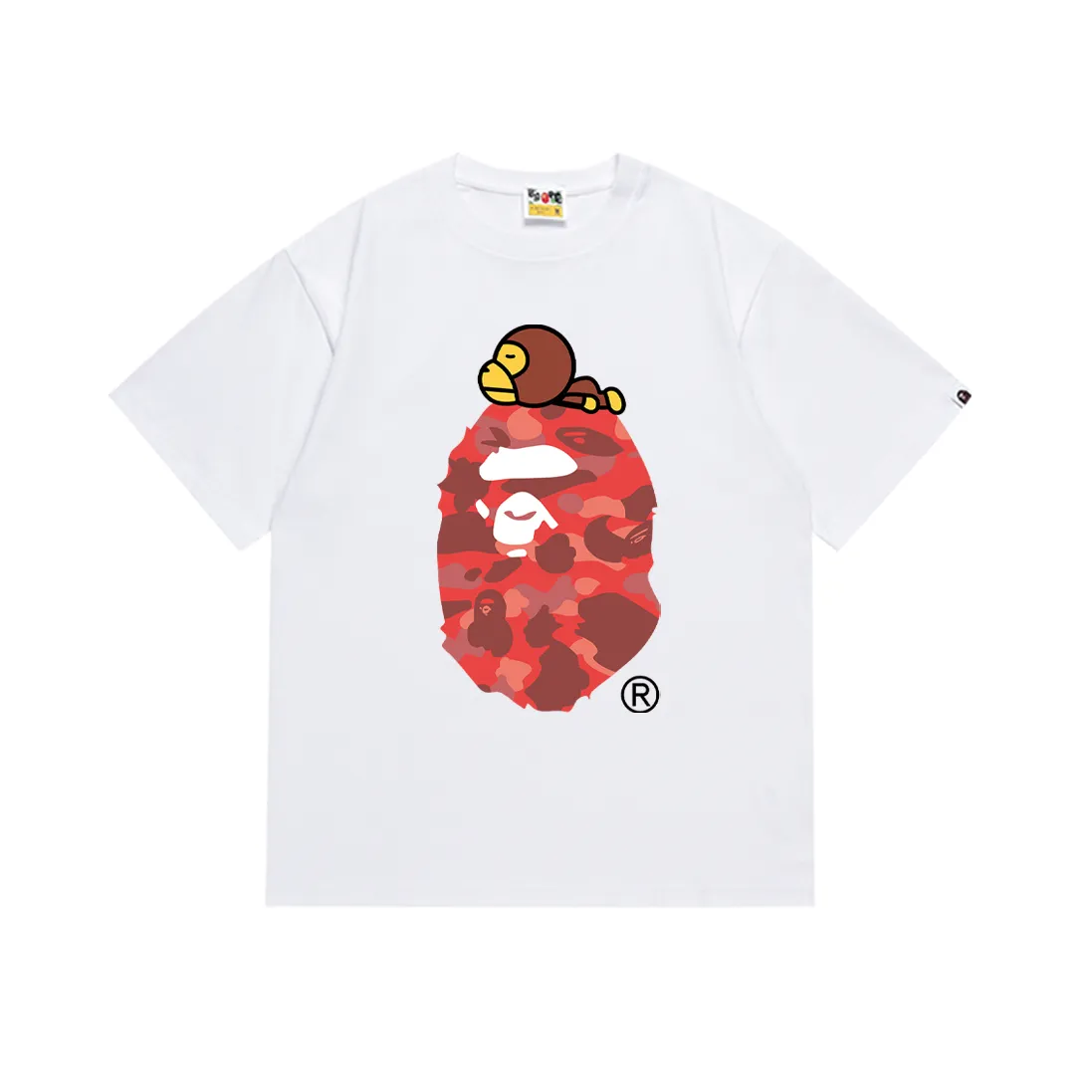 SC163#p110💰 (top version) BAPE Monkey-Ape combination printed short-sleeved T-shirt Made of 260 grams of high-quality high-weave pure cotton fabric, double yarn combed, soft texture and no pilling Imported environmentally friendly printing glue, bright and three-dimensional pattern, quality 💥unisex style, the upper body is fashionable Color: black red black blue black green black purple white red white blue white green white purple Size: S M L XL XXL
