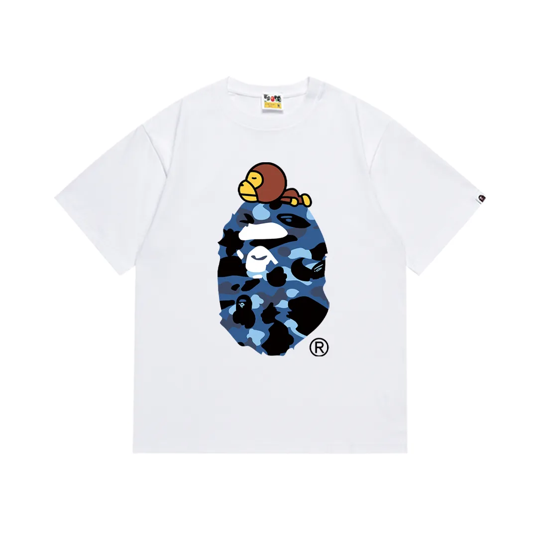 SC163#p110💰 (top version) BAPE Monkey-Ape combination printed short-sleeved T-shirt Made of 260 grams of high-quality high-weave pure cotton fabric, double yarn combed, soft texture and no pilling Imported environmentally friendly printing glue, bright and three-dimensional pattern, quality 💥unisex style, the upper body is fashionable Color: black red black blue black green black purple white red white blue white green white purple Size: S M L XL XXL