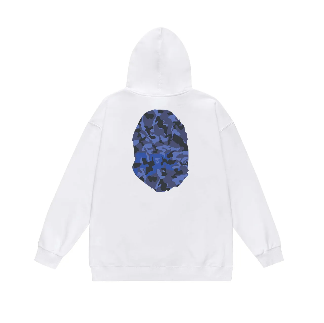 Model No. SC628# terry p160 plus velvet p180💰 (top version) BAPE desert camouflage ape head double-sided printed hooded sweatshirt. Made of 380g large terry 430g silver fox velvet (drop shoulder large version) fabric. The texture is soft and non-pilling. Imported environmentally friendly printing glue. The pattern is bright and three-dimensional. Quality💥Same style for men and women. The upper body is trendy. Color: black white gray Size: S M L XL XXL