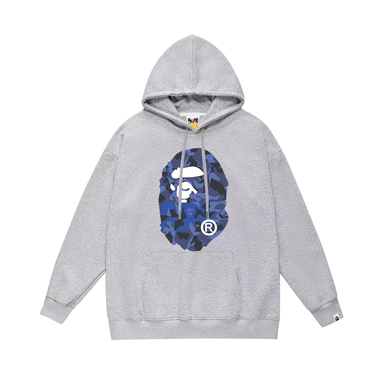 Model No. SC628# terry p160 plus velvet p180💰 (top version) BAPE desert camouflage ape head double-sided printed hooded sweatshirt. Made of 380g large terry 430g silver fox velvet (drop shoulder large version) fabric. The texture is soft and non-pilling. Imported environmentally friendly printing glue. The pattern is bright and three-dimensional. Quality💥Same style for men and women. The upper body is trendy. Color: black white gray Size: S M L XL XXL