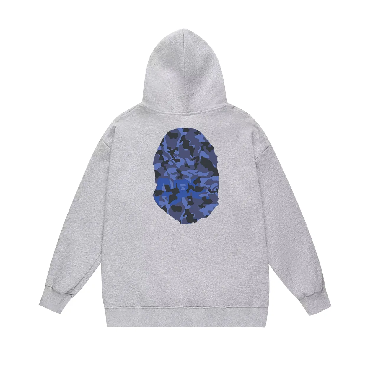Model No. SC628# terry p160 plus velvet p180💰 (top version) BAPE desert camouflage ape head double-sided printed hooded sweatshirt. Made of 380g large terry 430g silver fox velvet (drop shoulder large version) fabric. The texture is soft and non-pilling. Imported environmentally friendly printing glue. The pattern is bright and three-dimensional. Quality💥Same style for men and women. The upper body is trendy. Color: black white gray Size: S M L XL XXL
