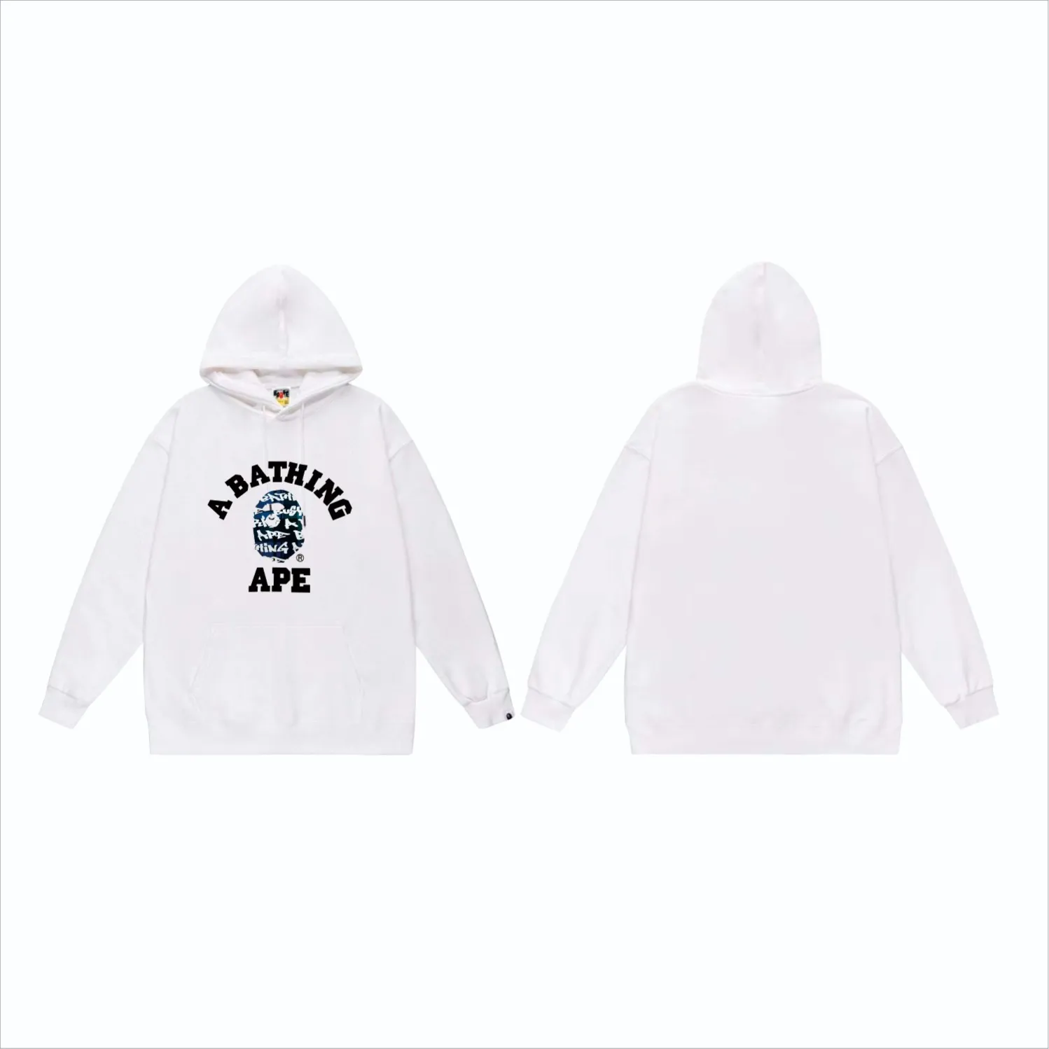P160 model number SC859# terry 80 plus velvet 90 (top version) BAPE ape head letter print graffiti plaid pattern hooded sweatshirt Made of 380g large terry (drop shoulder large version) fabric, soft and non-pilling texture, imported environmentally friendly printing glue, bright and three-dimensional pattern, quality 💥Same style for men and women. The upper body is trendy. Color: black and blue, white and blue, gray and blue, black and red, white and red, gray and blue. Size: S M L XL XXL