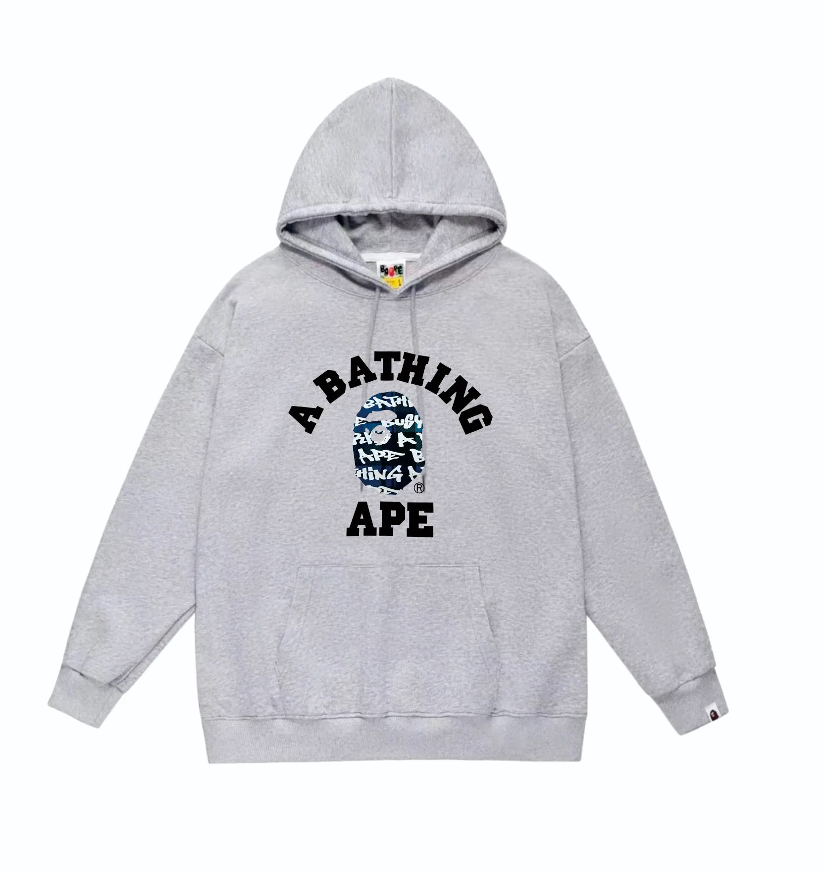 P160 model number SC859# terry 80 plus velvet 90 (top version) BAPE ape head letter print graffiti plaid pattern hooded sweatshirt Made of 380g large terry (drop shoulder large version) fabric, soft and non-pilling texture, imported environmentally friendly printing glue, bright and three-dimensional pattern, quality 💥Same style for men and women. The upper body is trendy. Color: black and blue, white and blue, gray and blue, black and red, white and red, gray and blue. Size: S M L XL XXL