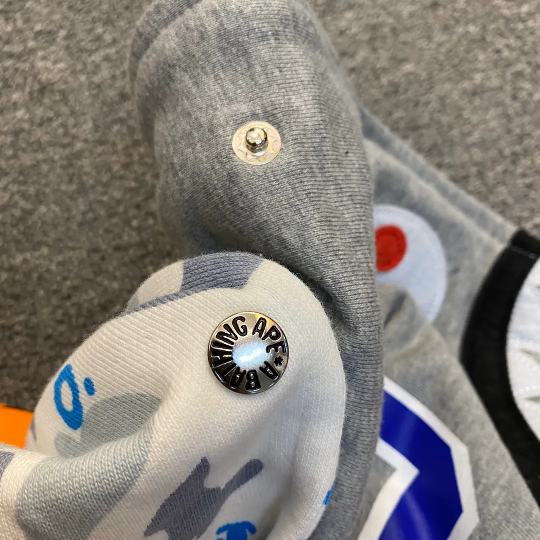 💰440 BAPE SPACE CAMO SHARK 21SS Luminous starry sky camouflage double-headed shark sweatshirt Couple style: S—XXL [Black White]