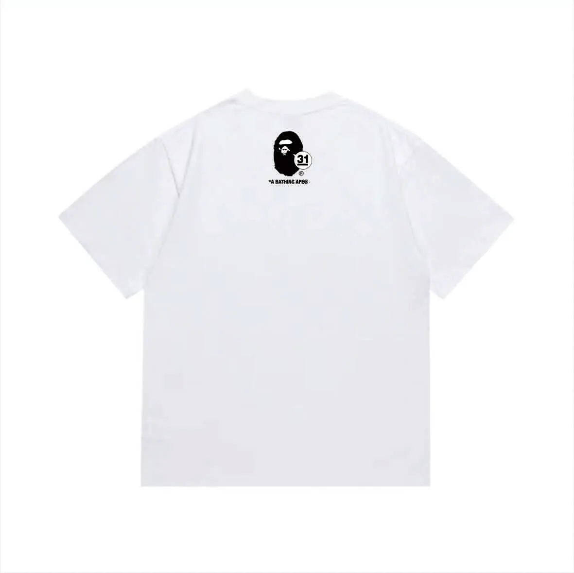 SC1035#p110💰 (top version) BAPE uses 260 grams of high-quality high-weave pure cotton fabric, double yarn combed, soft texture and no pilling, imported environmentally friendly printing glue, bright and three-dimensional pattern, quality 💥Same style for men and women, the upper body is fashionable Color: black white Size: S M L XL XXL