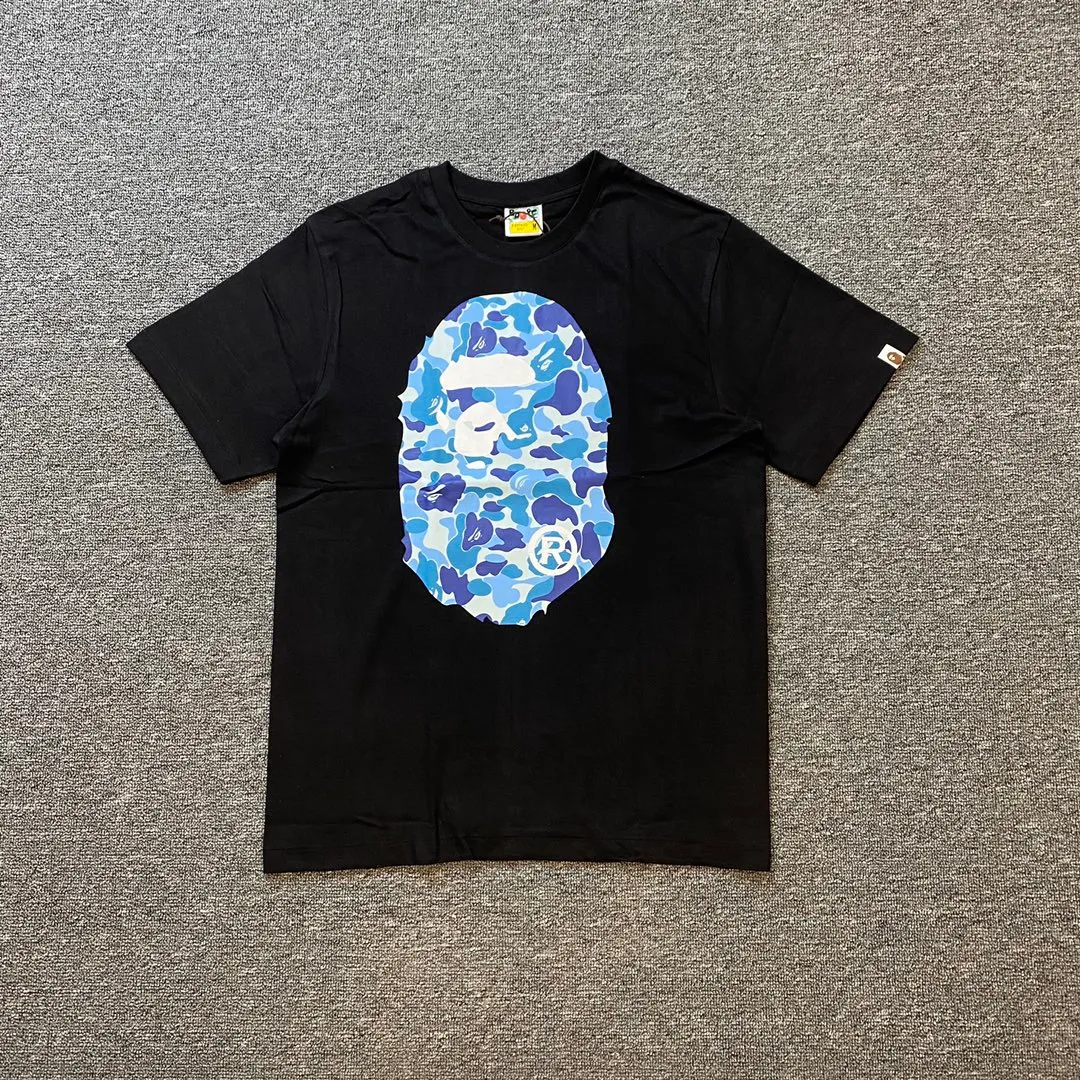 💰140 Bape Abc Blue Pink Green Camouflage Ape Man Reappearance 280g Couple Model: S-XXL [White Green Black Green White Blue Black Blue White Pink Black Pink]