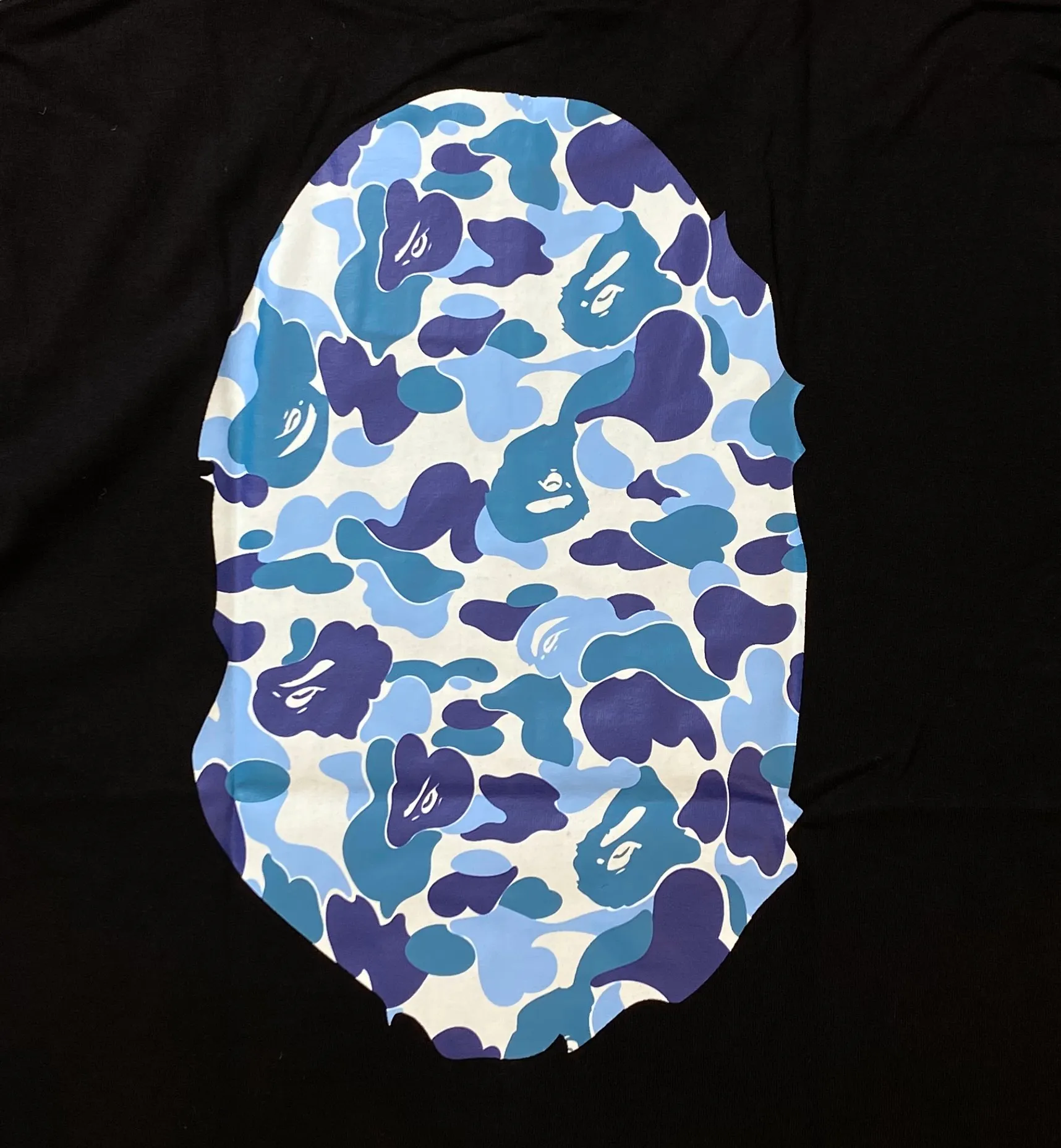 💰140 Bape Abc Blue Pink Green Camouflage Ape Man Reappearance 280g Couple Model: S-XXL [White Green Black Green White Blue Black Blue White Pink Black Pink]