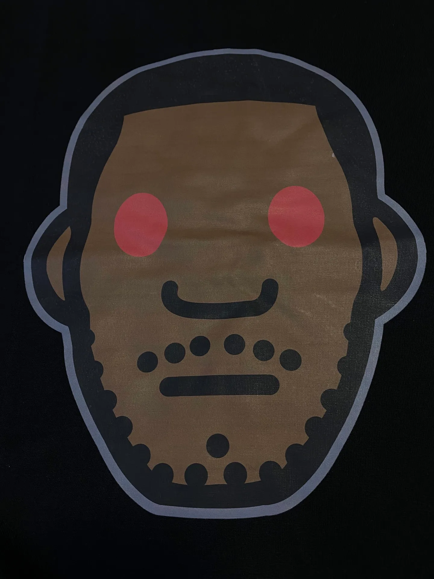 SC133#p110💰 (Top version) BAPE✖️KID CUDI co-branded cartoon character printed short-sleeved T-shirt. Made of 260 grams of high-quality high-weave pure cotton fabric. Double yarn combed, soft texture and no pilling. Imported environmentally friendly printing glue. Bright and three-dimensional pattern. Quality💥Same style for men and women. The upper body is trendy. Color: Black White Size: S M L XL XXL