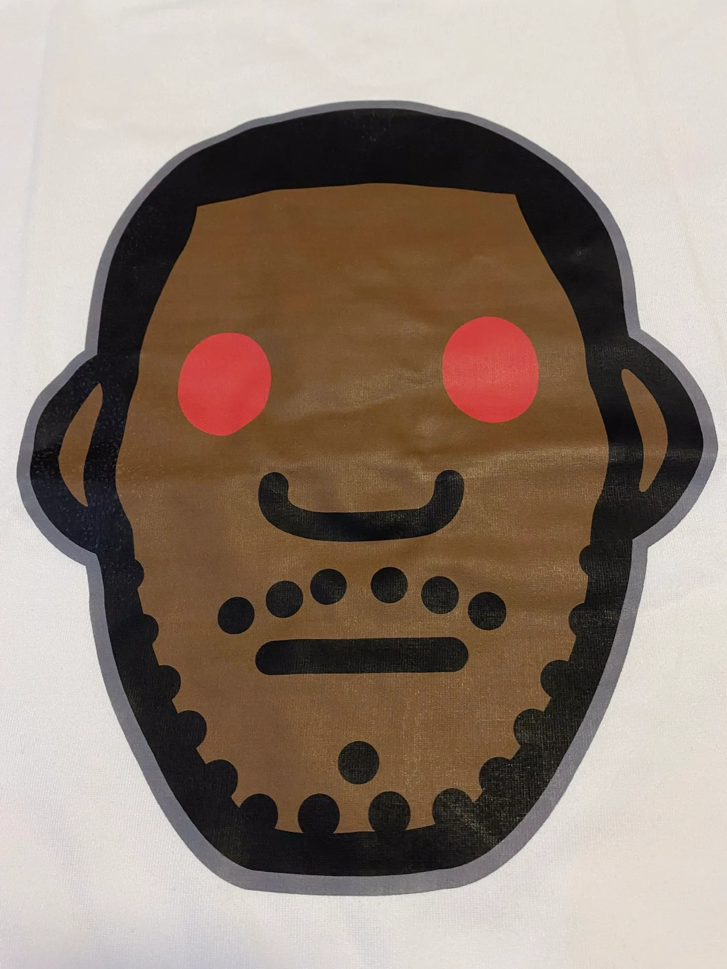 SC133#p110💰 (Top version) BAPE✖️KID CUDI co-branded cartoon character printed short-sleeved T-shirt. Made of 260 grams of high-quality high-weave pure cotton fabric. Double yarn combed, soft texture and no pilling. Imported environmentally friendly printing glue. Bright and three-dimensional pattern. Quality💥Same style for men and women. The upper body is trendy. Color: Black White Size: S M L XL XXL