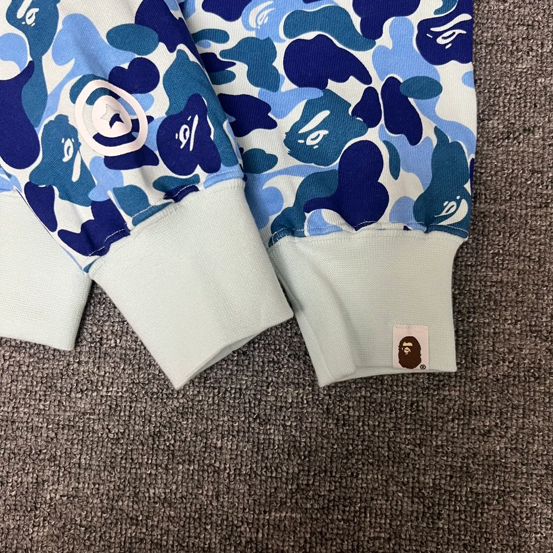 💰380 BAPE abc camo shark 980g pure cotton custom fabric See details for guaranteed goods Couple model: S—XXL [Blue Green Pink]