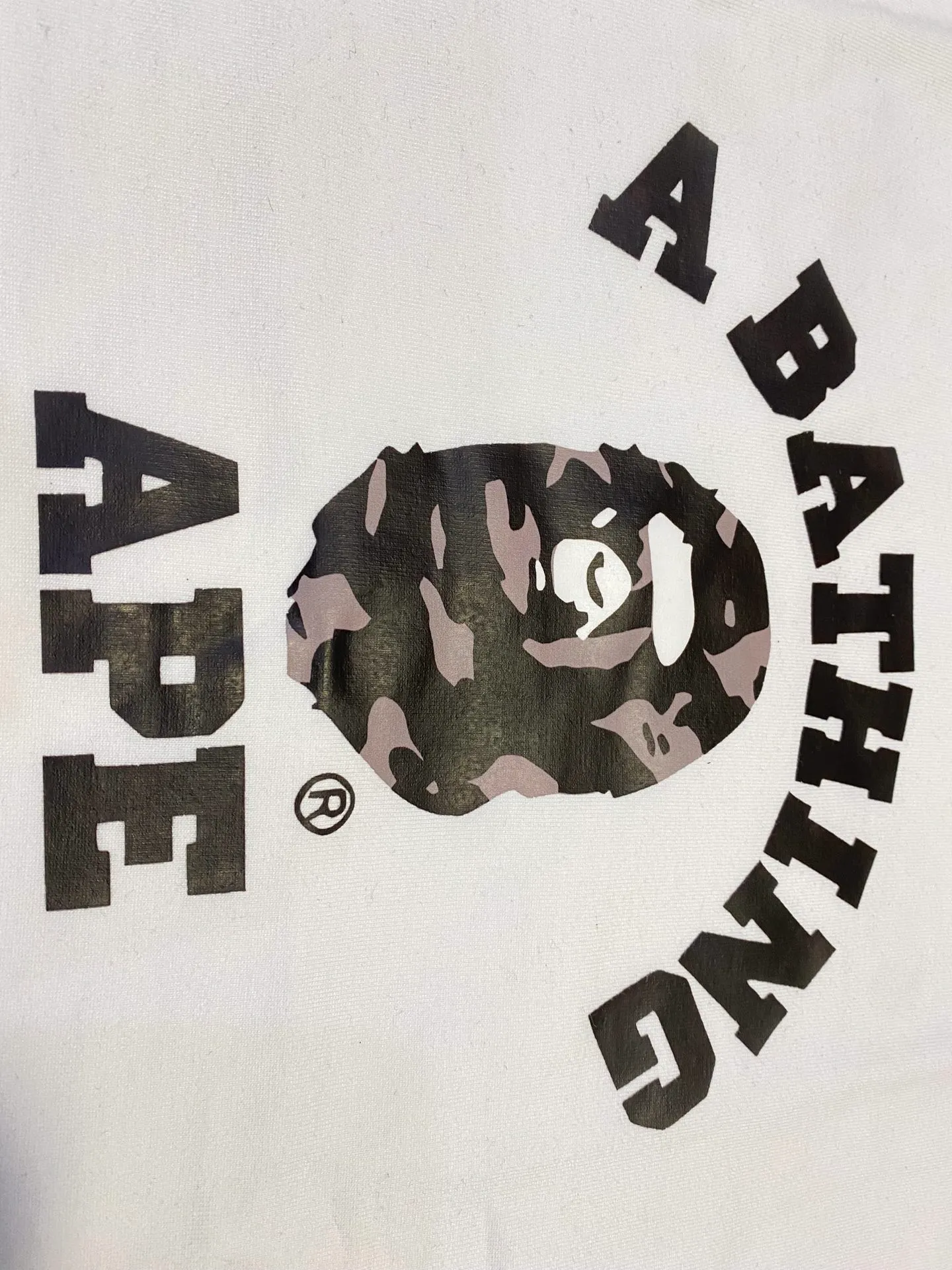 SC117#p110💰 (top version) BAPE percussion camouflage ape head letter printed short-sleeved T-shirt Made of 260 grams of high-quality high-weave pure cotton fabric, double yarn combed, soft texture and no pilling Imported environmentally friendly printing glue, bright and three-dimensional pattern, quality 💥Same style for men and women, the upper body is fashionable Color: black white Size: S M L XL XXL