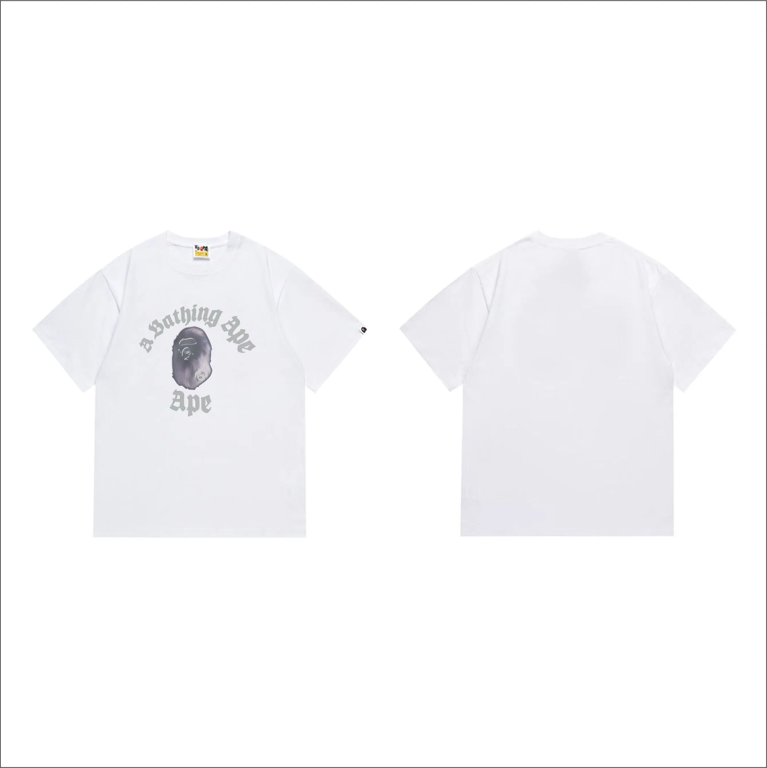 SC1003#p110💰 (top version) BAPE uses 260 grams of high-quality high-weave pure cotton fabric, double yarn combed, soft texture and no pilling, imported environmentally friendly printing glue, bright and three-dimensional pattern, quality 💥Same style for men and women, the upper body is fashionable Color: black white Size: S M L XL XXL