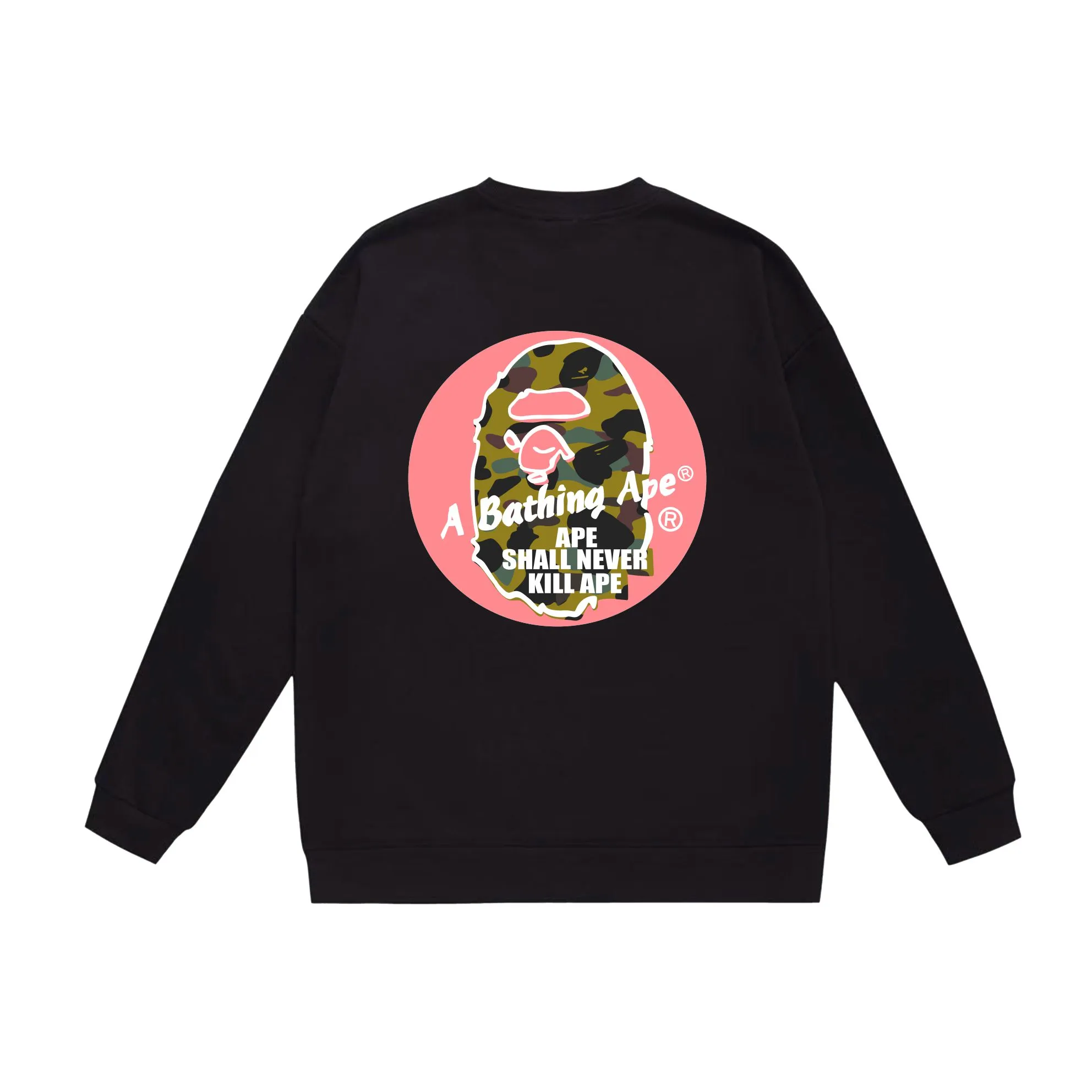 P150 model number SC505# terry 75 plus velvet 80 (top version) BAPE×STUSSY co-branded Stussy letter round neck sweatshirt Made of 350g large terry (drop shoulder large version) fabric, soft and non-pilling, imported environmentally friendly printing glue, bright and three-dimensional pattern, quality 💥Same style for men and women, the upper body is fashionable Color: black and blue, white and blue, gray and blue, black and red, white and red, gray and red Size: S M L XL XXL