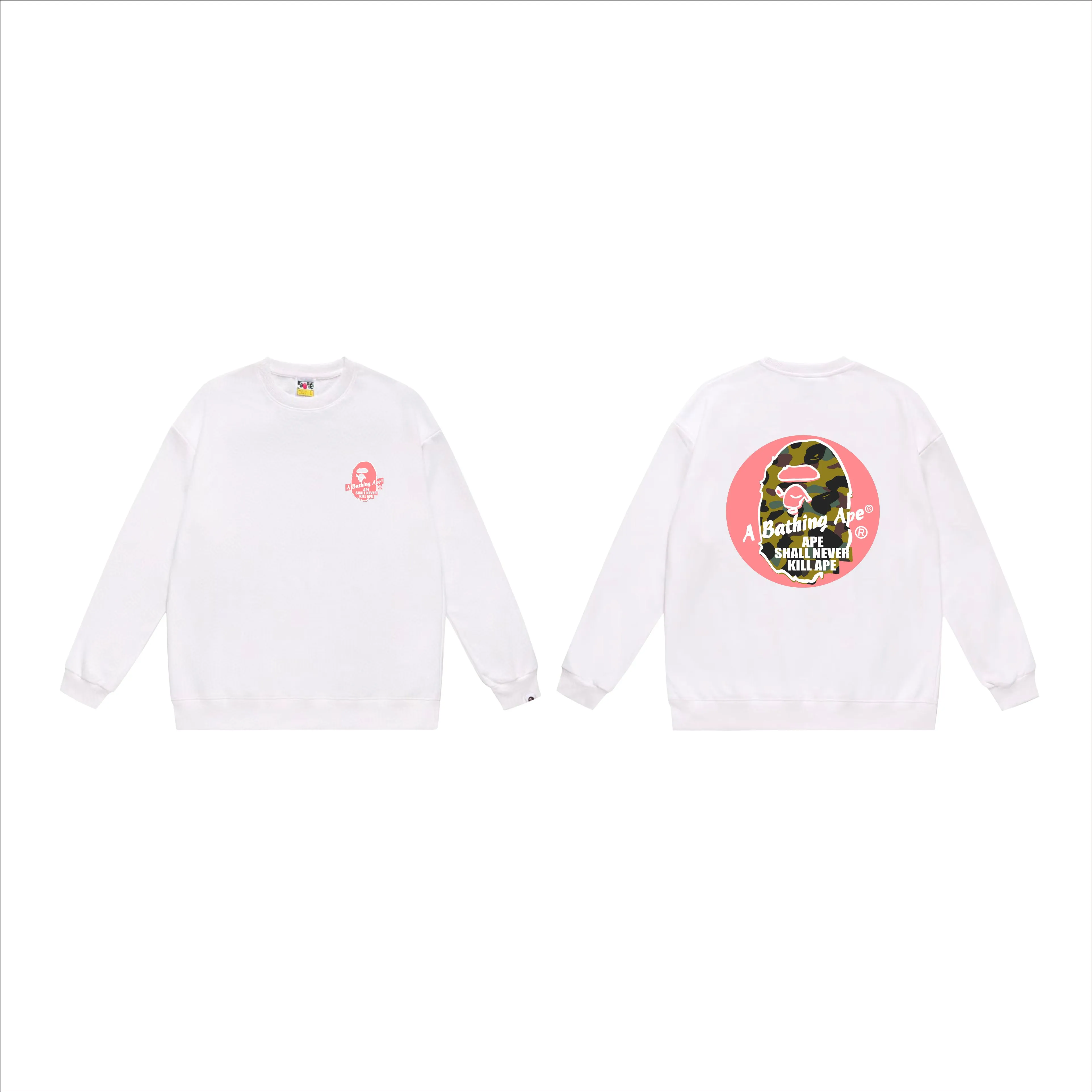 P150 model number SC505# terry 75 plus velvet 80 (top version) BAPE×STUSSY co-branded Stussy letter round neck sweatshirt Made of 350g large terry (drop shoulder large version) fabric, soft and non-pilling, imported environmentally friendly printing glue, bright and three-dimensional pattern, quality 💥Same style for men and women, the upper body is fashionable Color: black and blue, white and blue, gray and blue, black and red, white and red, gray and red Size: S M L XL XXL