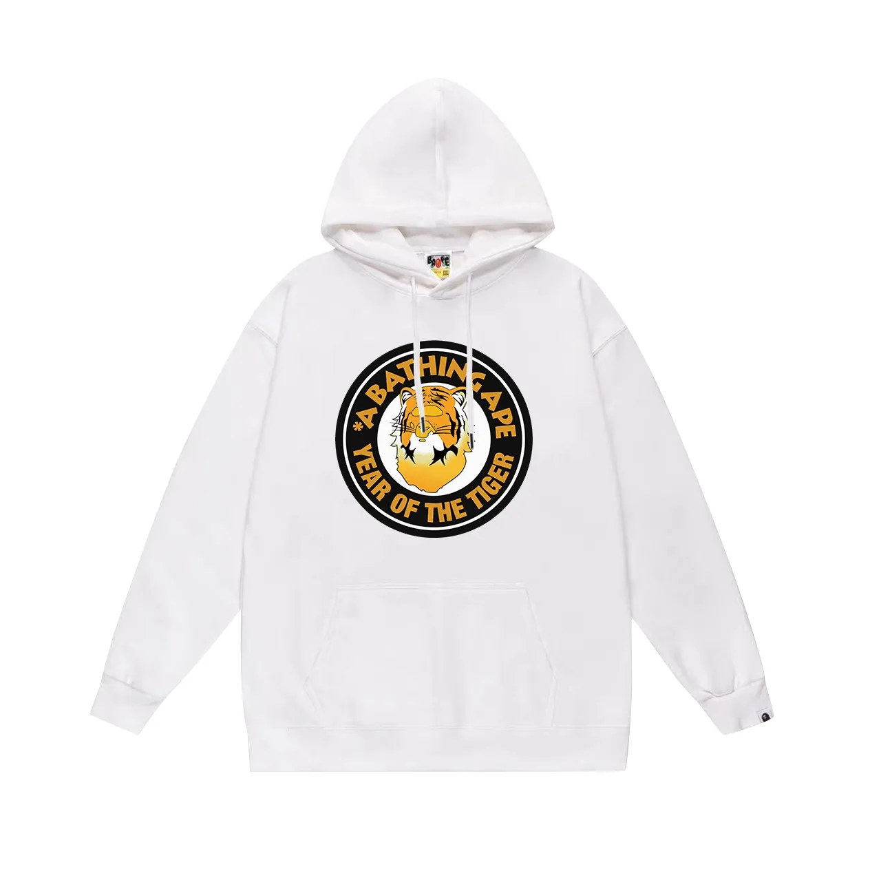 Model No. SC637#terry p160 plus velvet p180💰 (top version) BAPE SS22 Year of the Tiger limited medal print hooded sweatshirt Made of 380g large terry 430g silver fox velvet (drop shoulder large version) fabric, soft and non-pilling, imported environmentally friendly printing glue, bright and three-dimensional pattern, quality 💥Same style for men and women. The upper body is trendy. Color: black white gray Size: S M L XL XXL