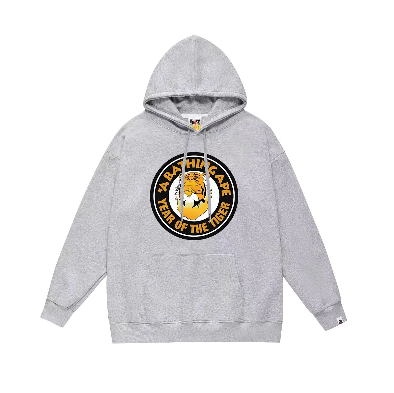 Model No. SC637#terry p160 plus velvet p180💰 (top version) BAPE SS22 Year of the Tiger limited medal print hooded sweatshirt Made of 380g large terry 430g silver fox velvet (drop shoulder large version) fabric, soft and non-pilling, imported environmentally friendly printing glue, bright and three-dimensional pattern, quality 💥Same style for men and women. The upper body is trendy. Color: black white gray Size: S M L XL XXL