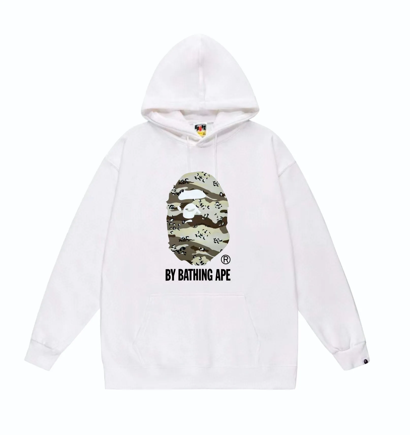 P160 model number SC842# terry 80 plus velvet 90 (top version) BAPE desert ape head letter print hooded sweatshirt Made of 380g large terry (drop shoulder large version) fabric, soft and non-pilling texture, imported environmentally friendly printing glue, bright and three-dimensional pattern, quality 💥Same style for men and women. The upper body is trendy. Color: black and yellow, white and yellow, gray and yellow, black and gray, white and gray, gray and gray. Size: S M L XL XXL